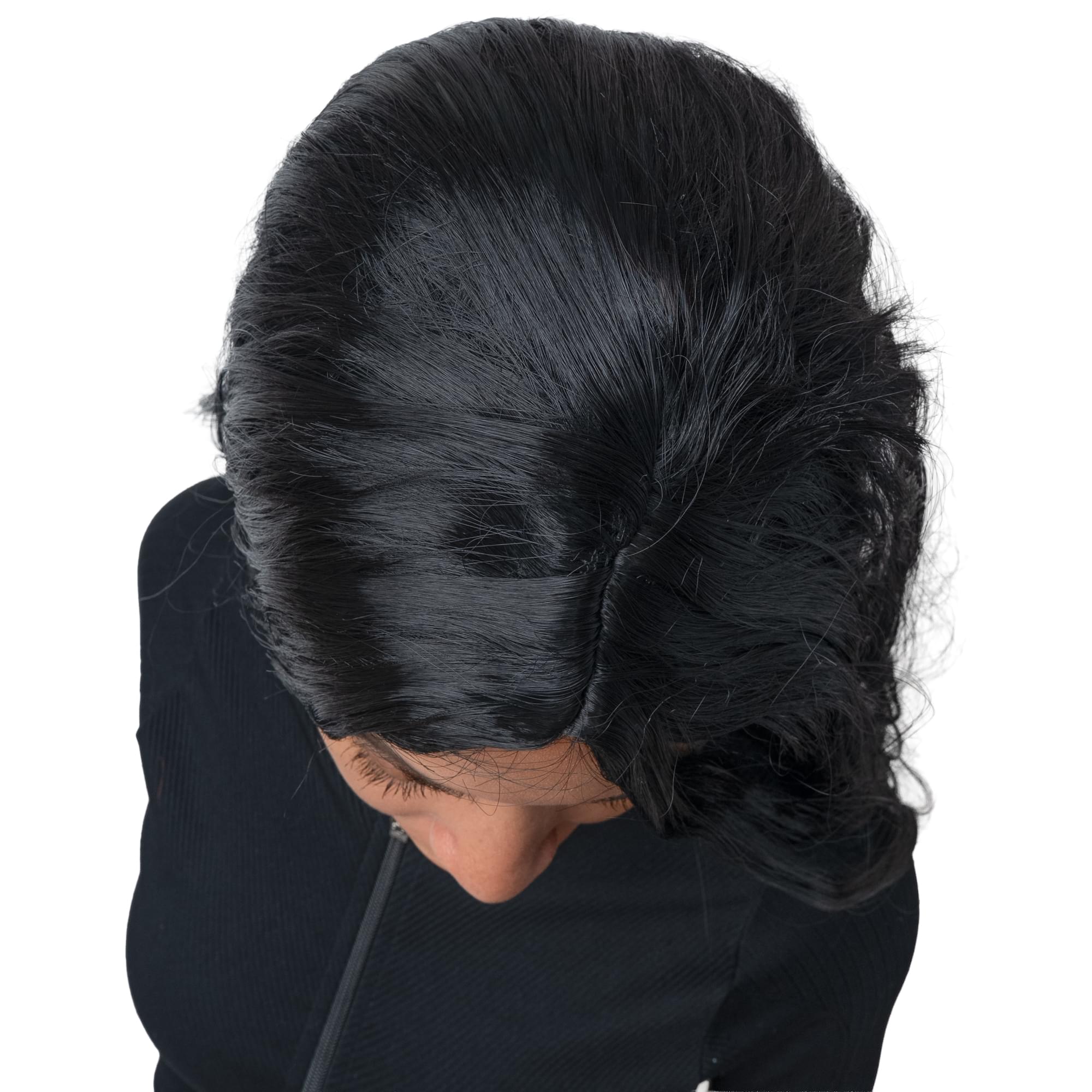24" Straight Black Adult Costume Wig