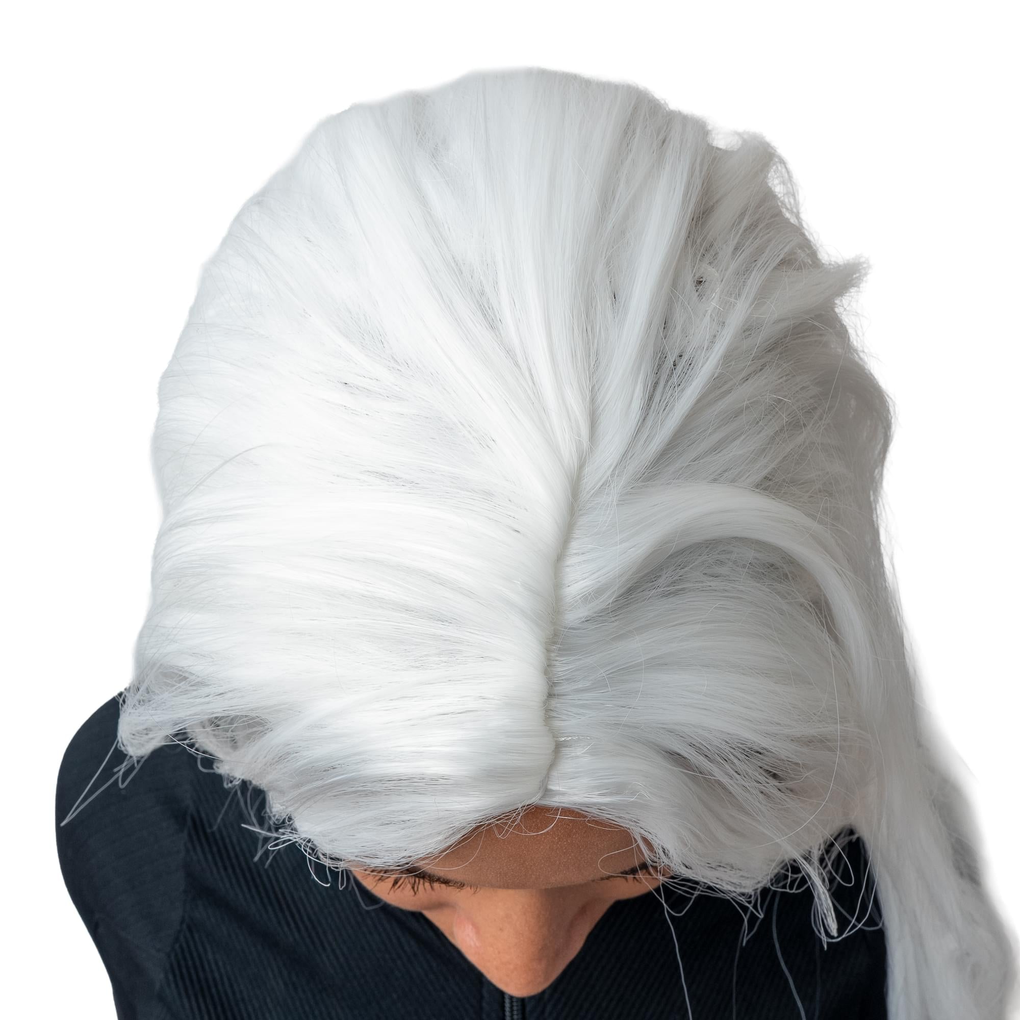 24" Straight White Adult Costume Wig