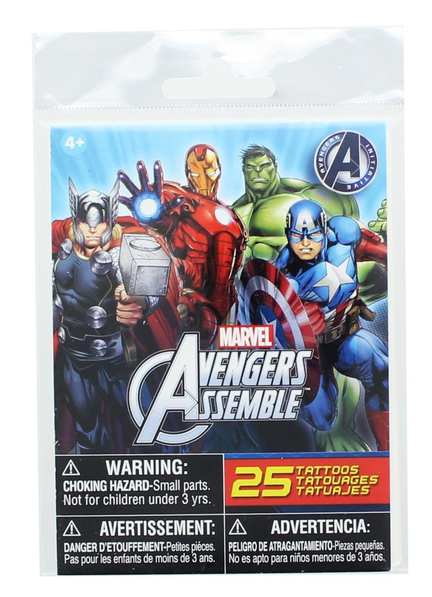 Marvel Avengers Pack of 25 Temporary Tattoos