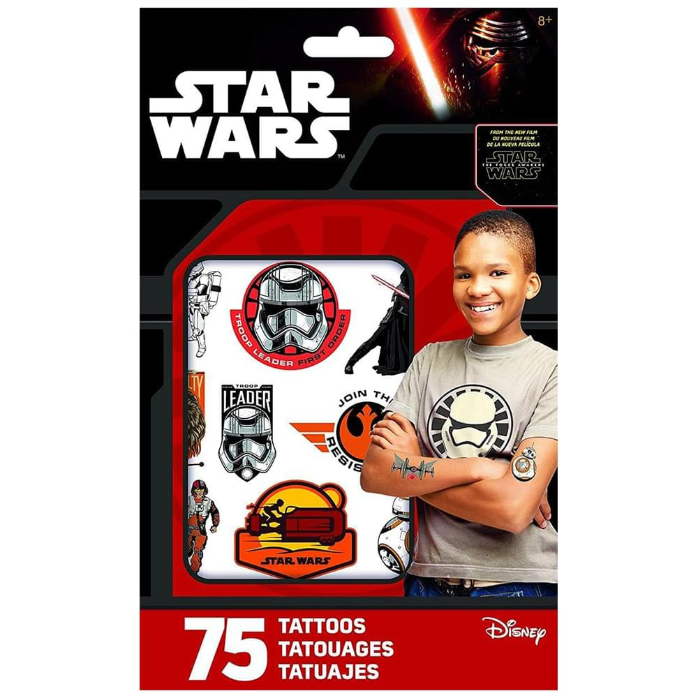 Star Wars The Force Awakens Pack of 25 Temporary Tattoos