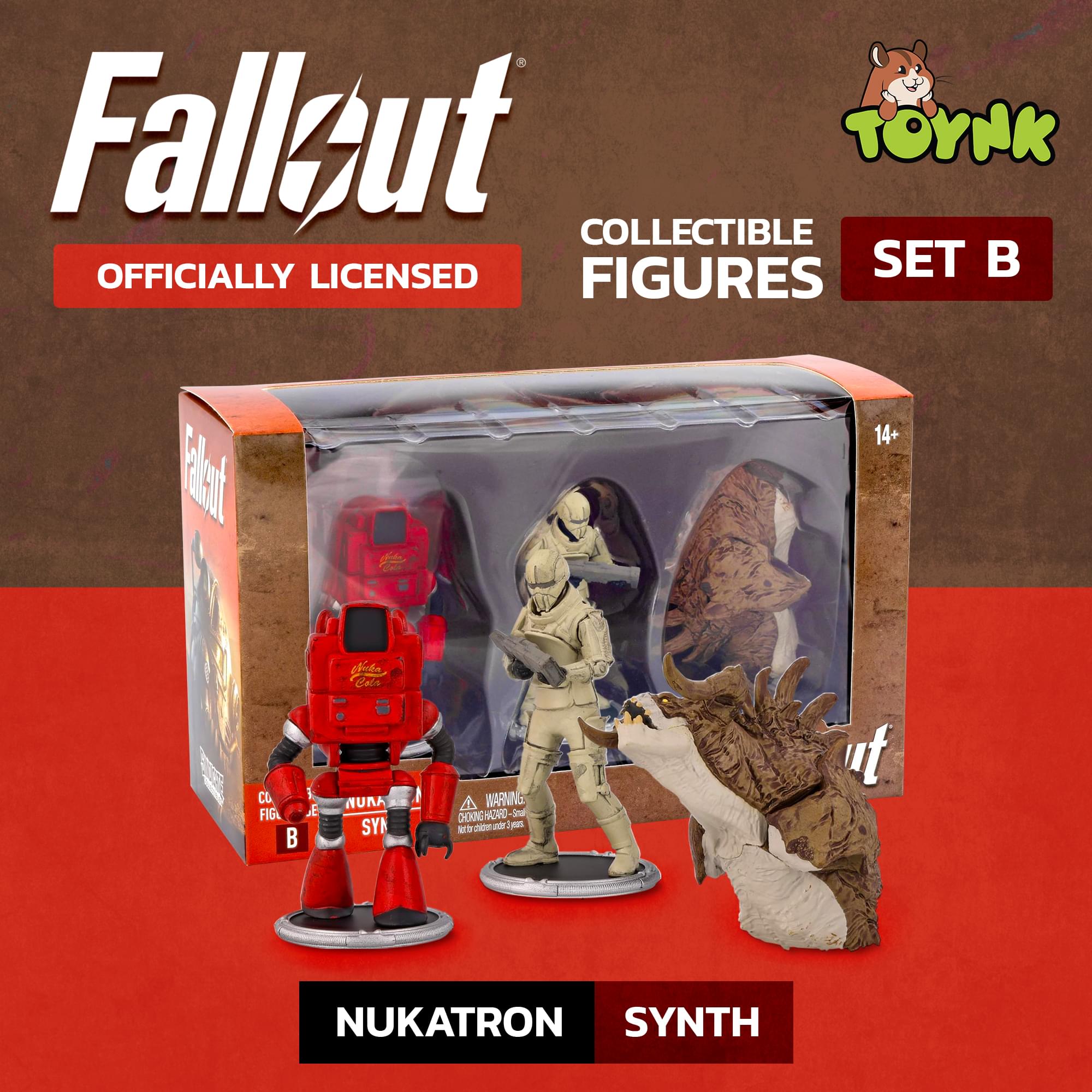 Fallout Nukatron and Synth Mini Figure Set (Build-a-Figure Deathclaw)