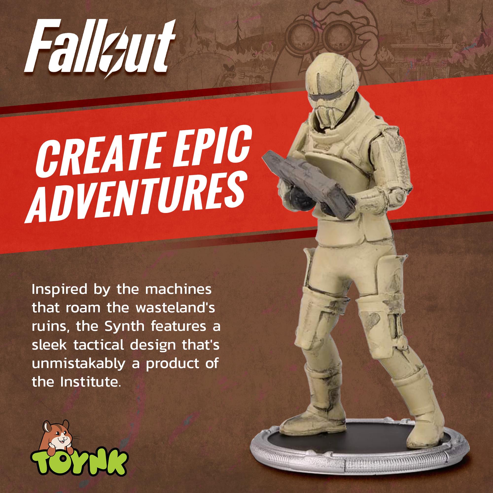 Fallout Nukatron and Synth Mini Figure Set (Build-a-Figure Deathclaw)