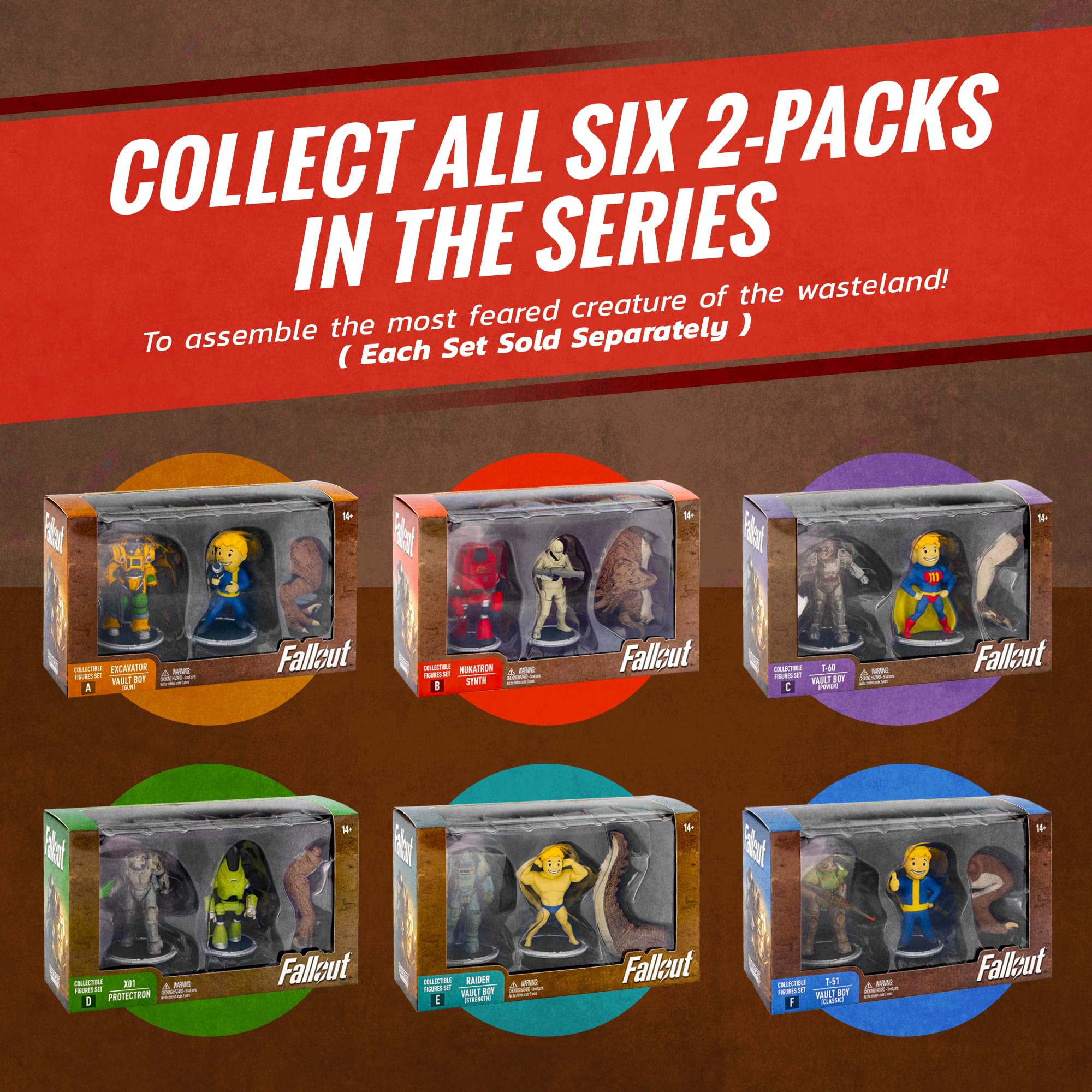 Fallout Nukatron and Synth Mini Figure Set (Build-a-Figure Deathclaw)