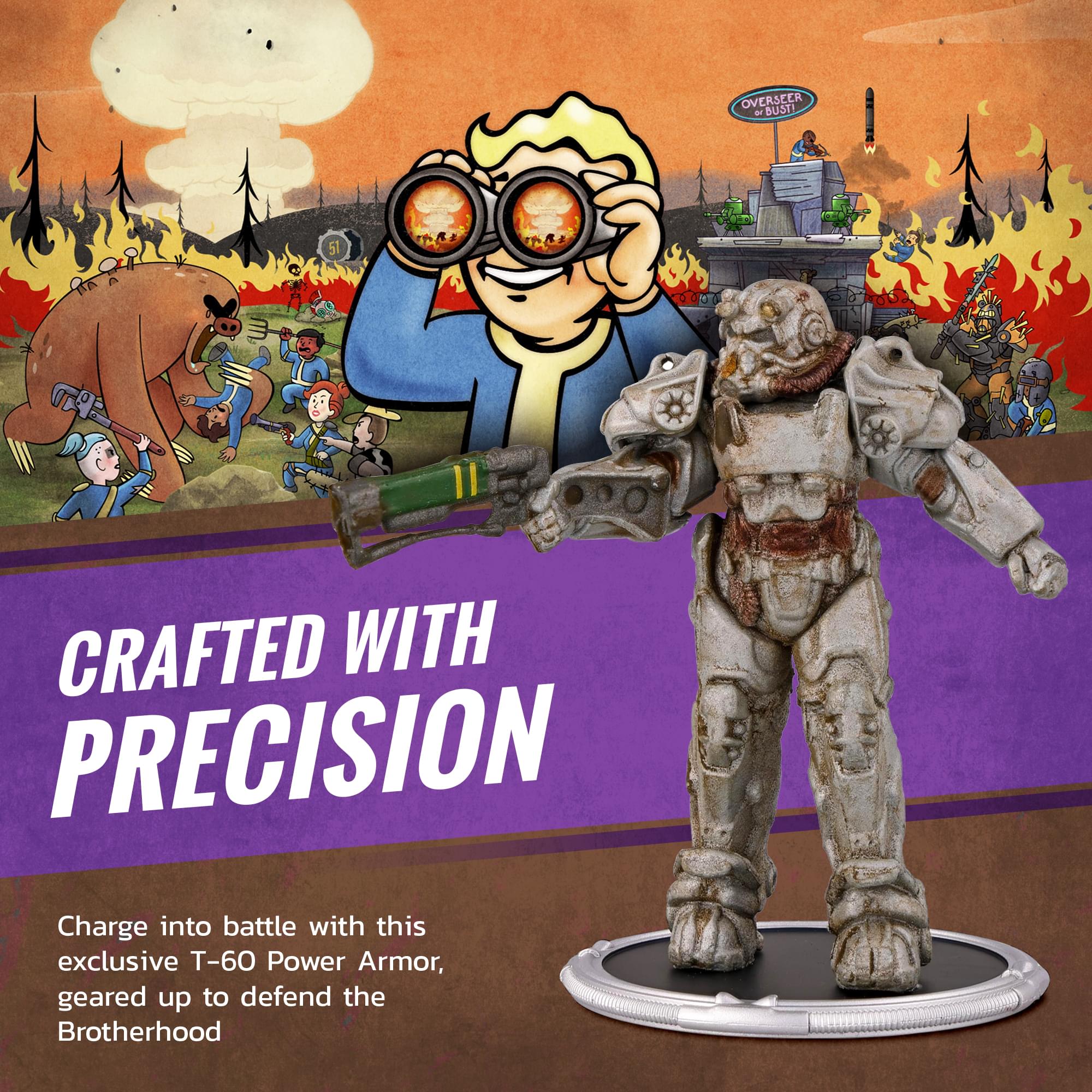 Fallout T-60 and Vault Boy (Power) Mini Figure Set (Build-a-Figure Deathclaw)