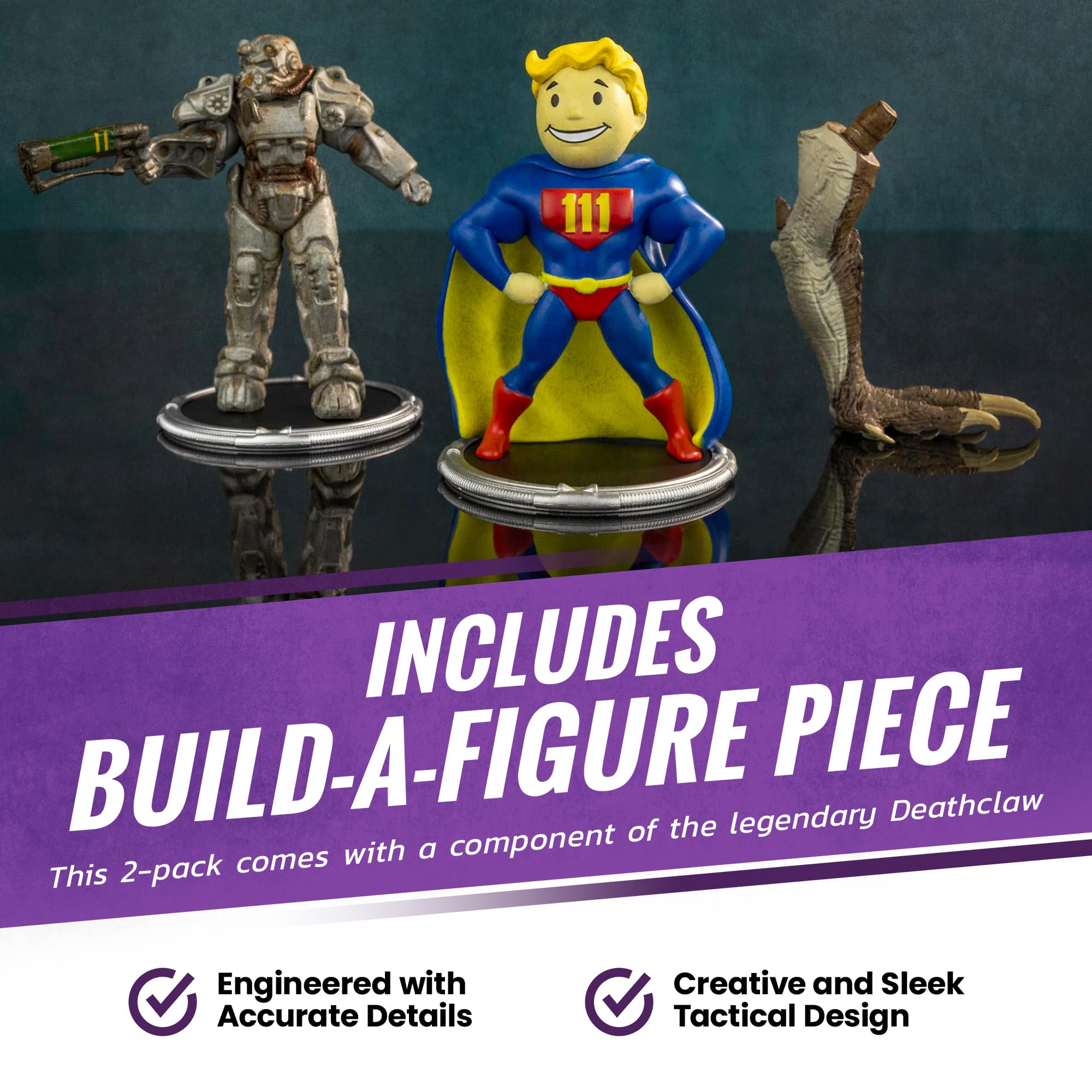 Fallout T-60 and Vault Boy (Power) Mini Figure Set (Build-a-Figure Deathclaw)