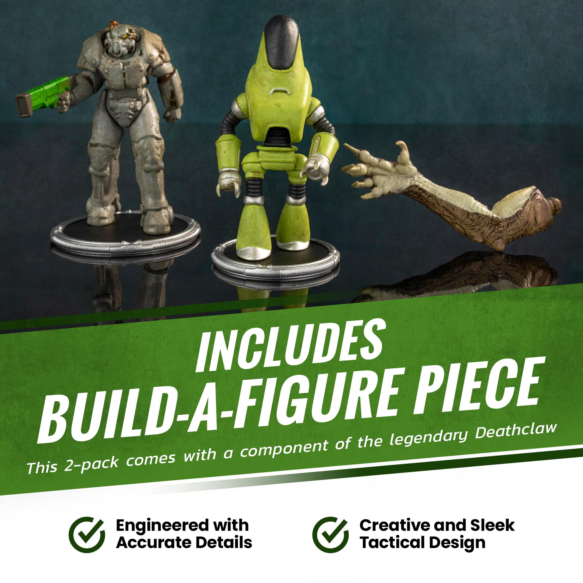 Fallout X01 and Protectron Mini Figure Set (Build-a-Figure Deathclaw)