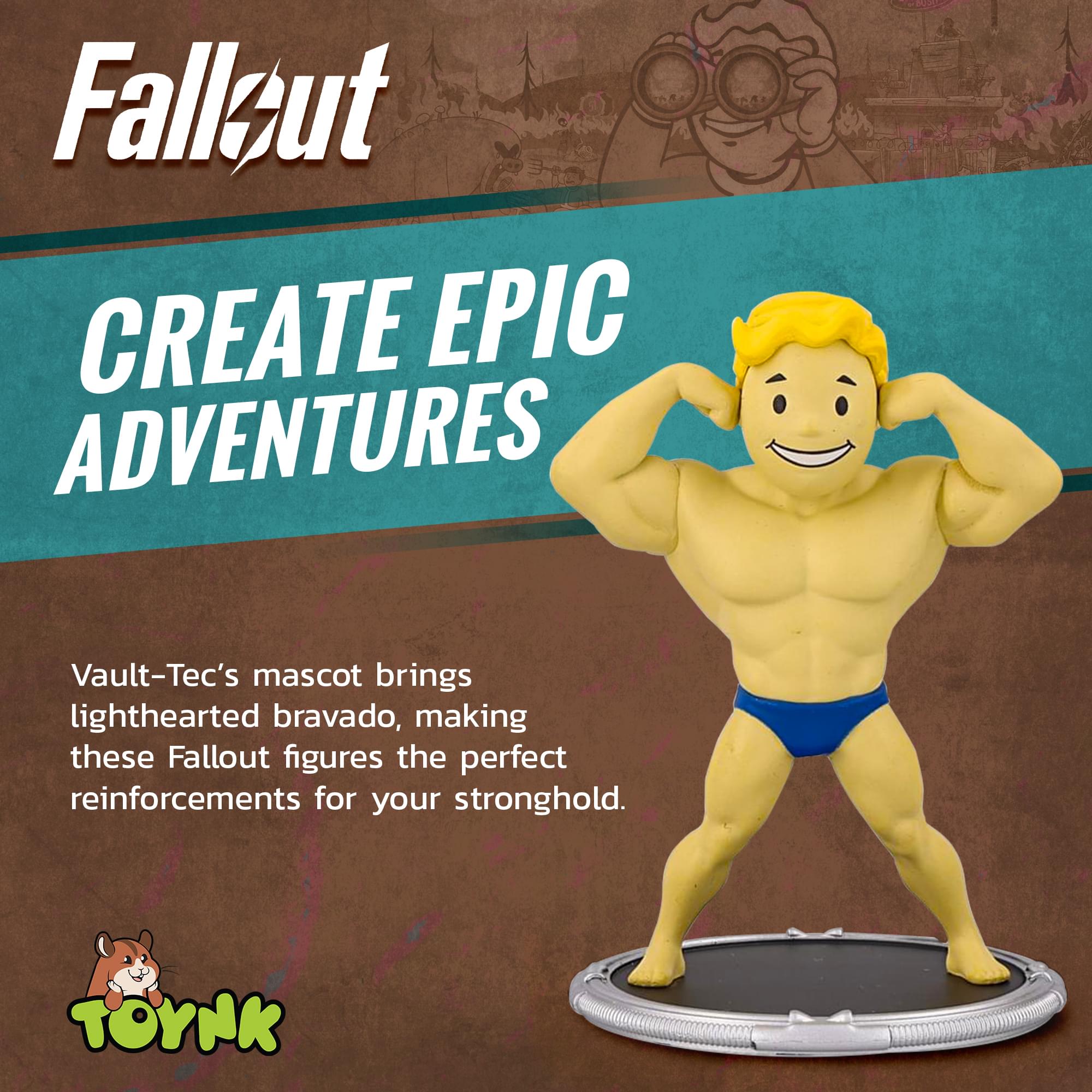 Fallout Raider and Vault Boy (Strong) Mini Figure Set (Build-a-Figure Deathclaw)