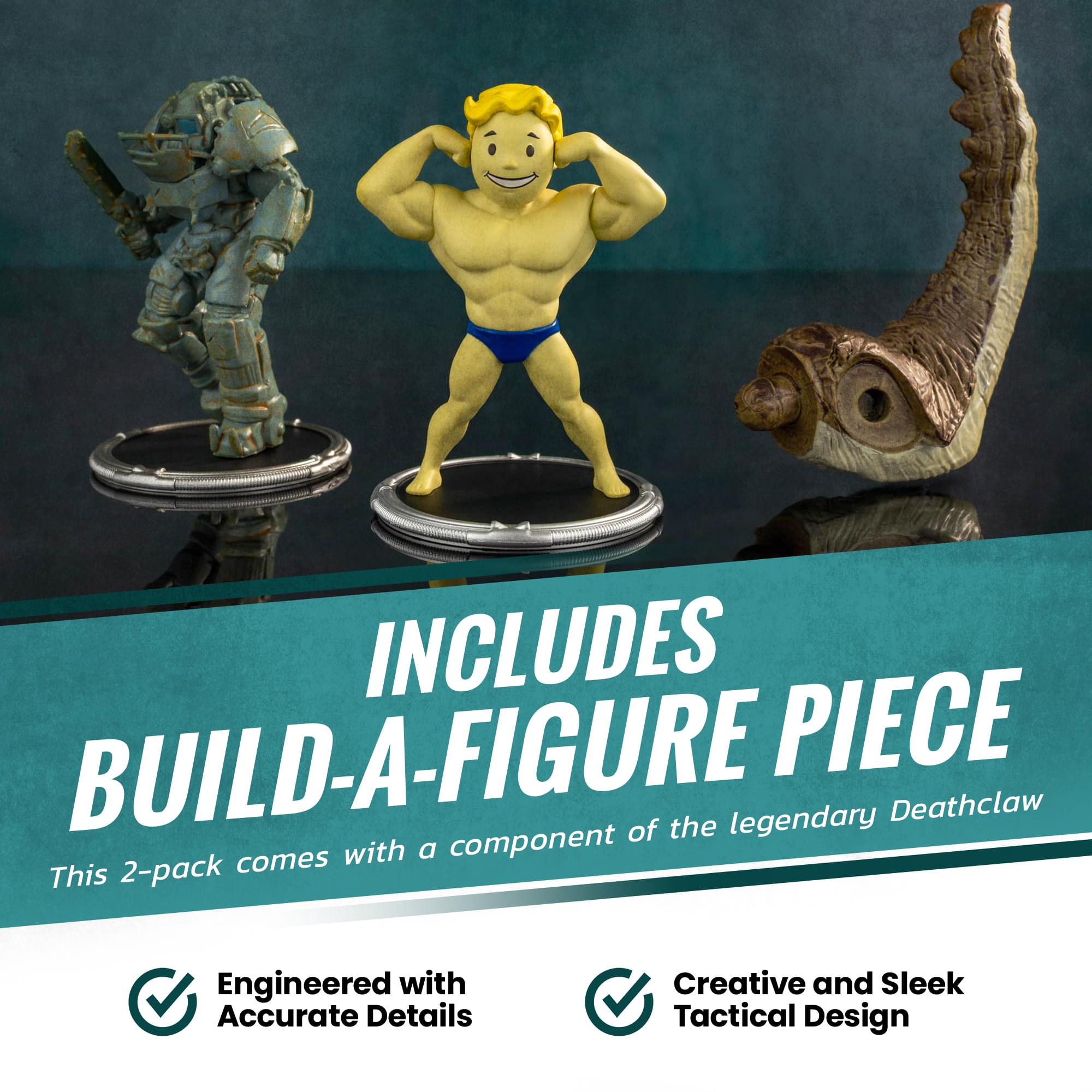 Fallout Raider and Vault Boy (Strong) Mini Figure Set (Build-a-Figure Deathclaw)