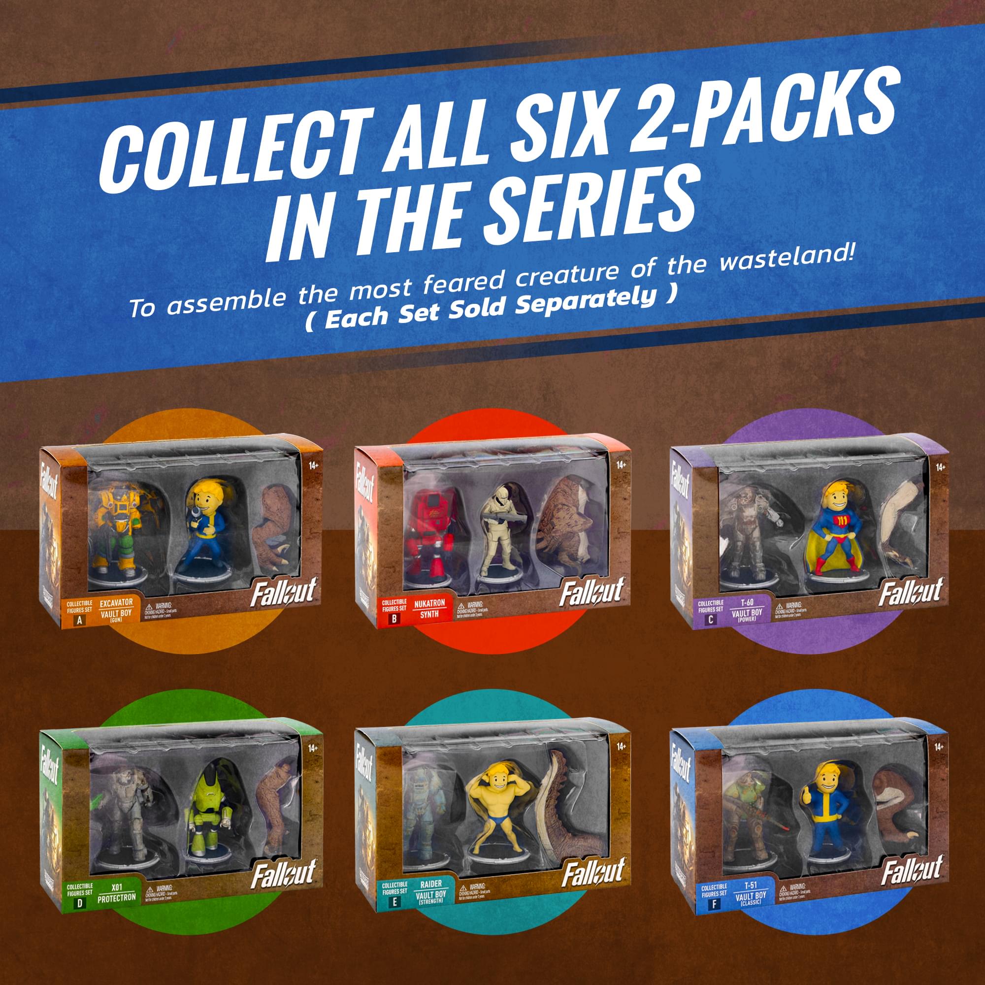 Fallout T-51 and Vault Boy (Classic) Mini Figure Set (Build-a-Figure Deathclaw)