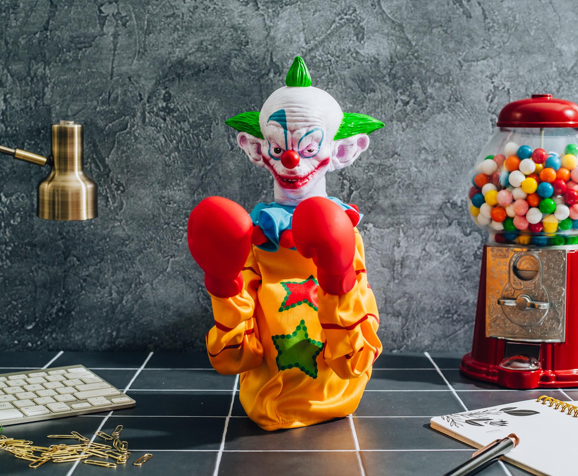 Horror Reachers Killer Klowns Shorty 13-Inch Boxing Puppet | Toynk Exclusive