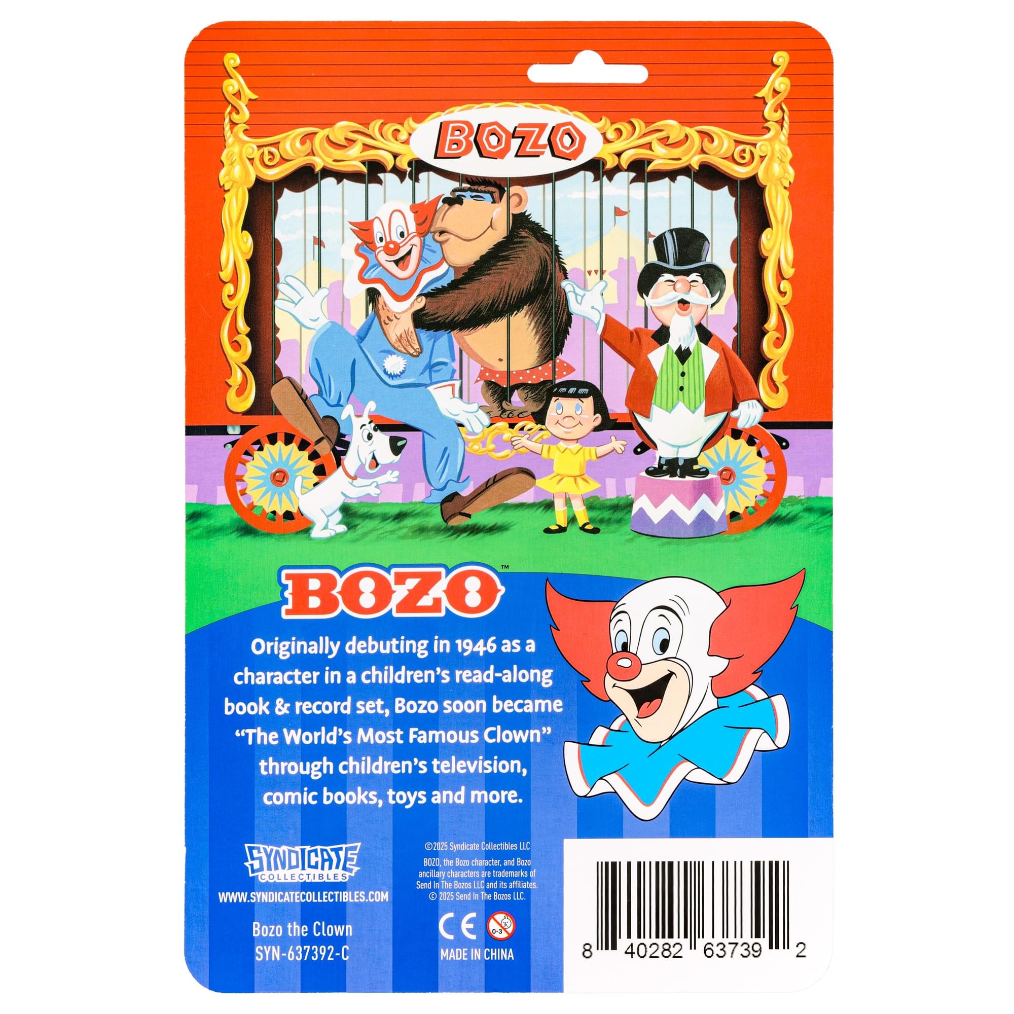 Bozo The Clown 3.75-Inch Retro Action Figure