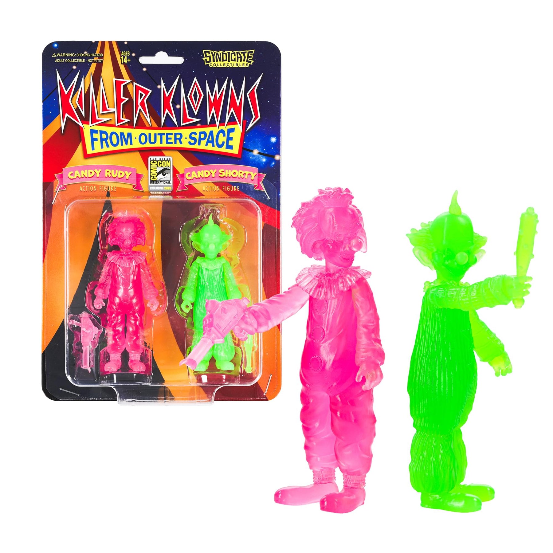 Killer Klowns Rudy/Shorty 3.75-Inch Translucent Figure Set