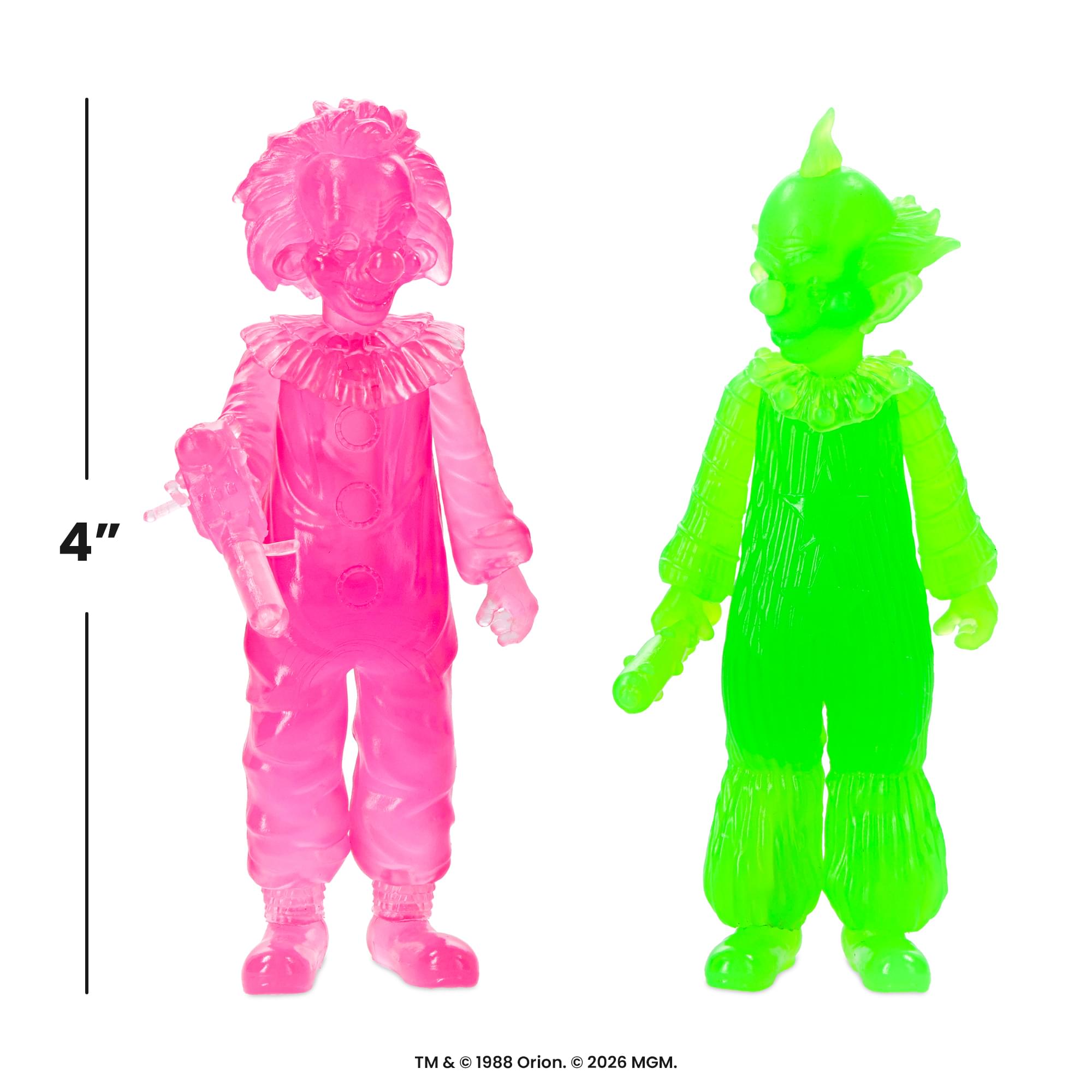 Killer Klowns Rudy/Shorty 3.75-Inch Translucent Figure Set