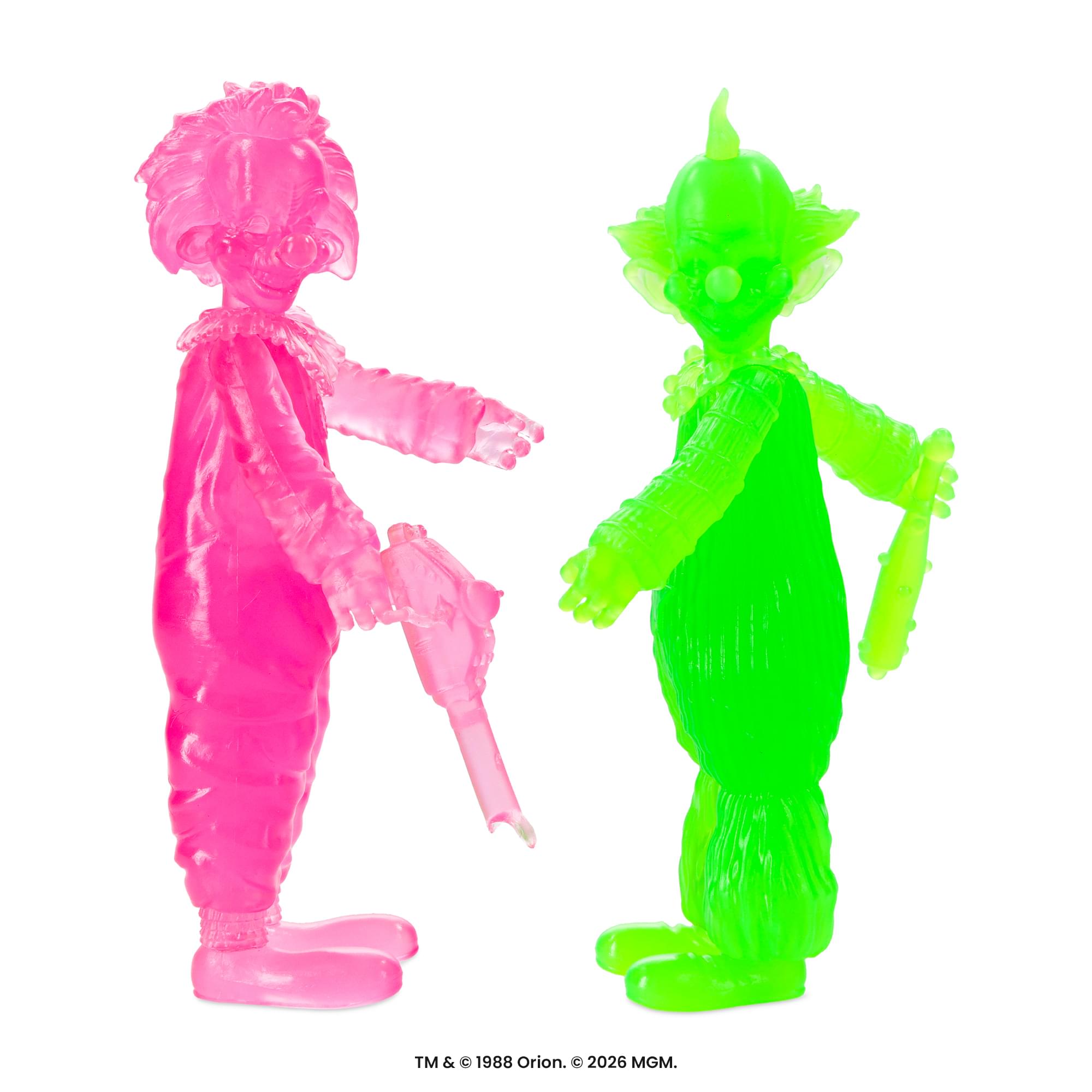 Killer Klowns Rudy/Shorty 3.75-Inch Translucent Figure Set