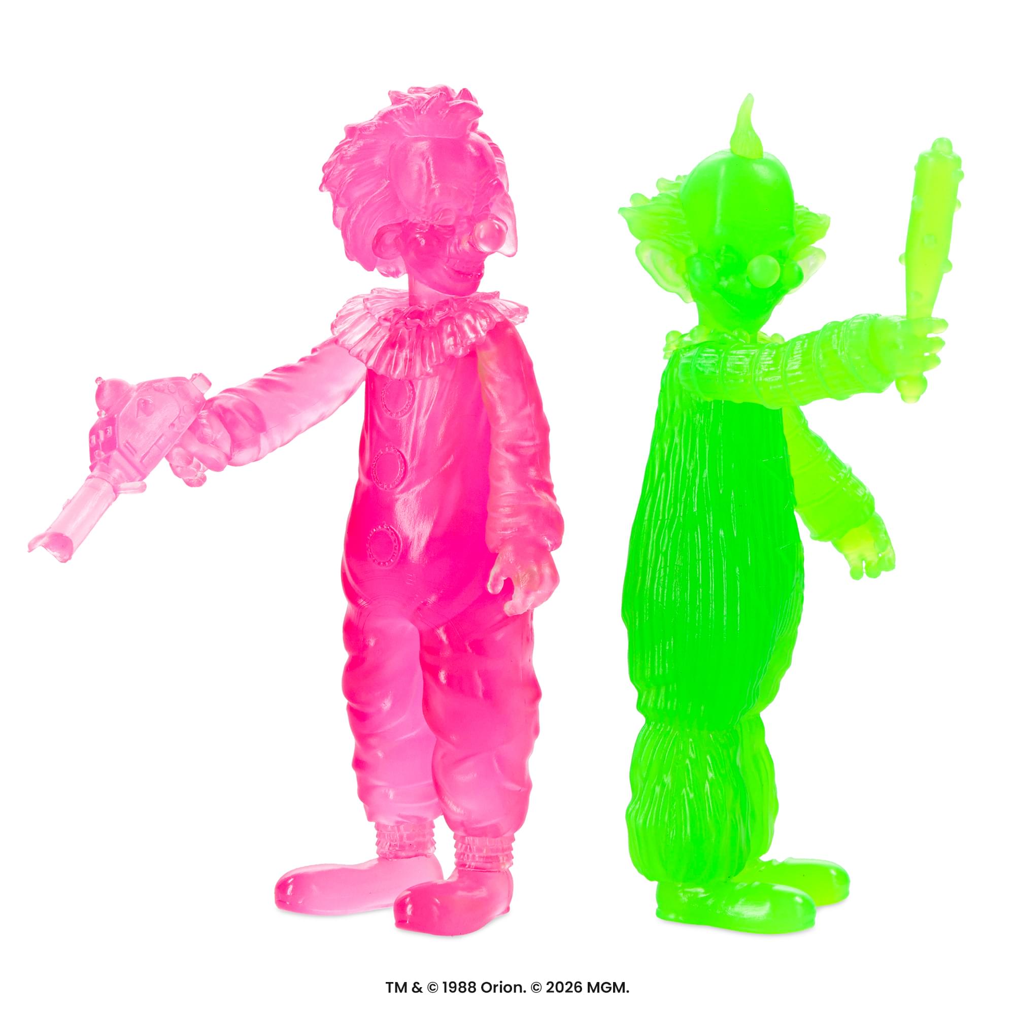 Killer Klowns Rudy/Shorty 3.75-Inch Translucent Figure Set