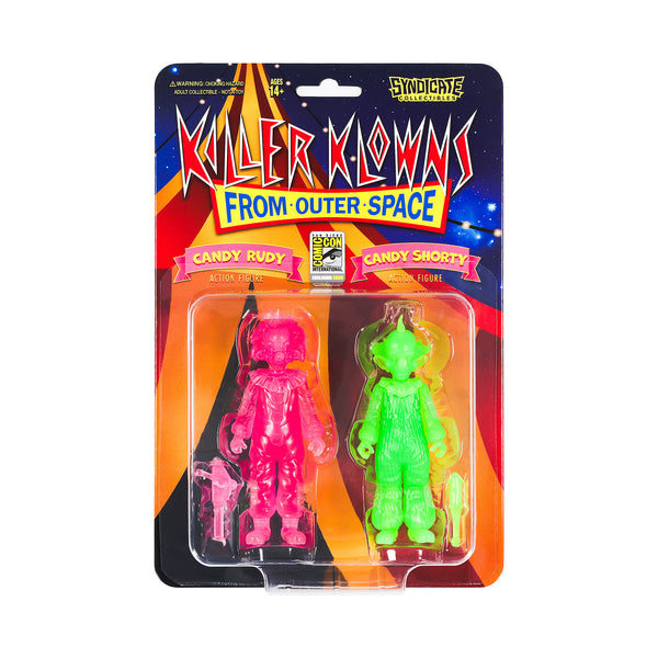 Killer Klowns From Outer Space Rudy and Shorty 3.75-Inch Translucent Retro Action Figure 2-Pack