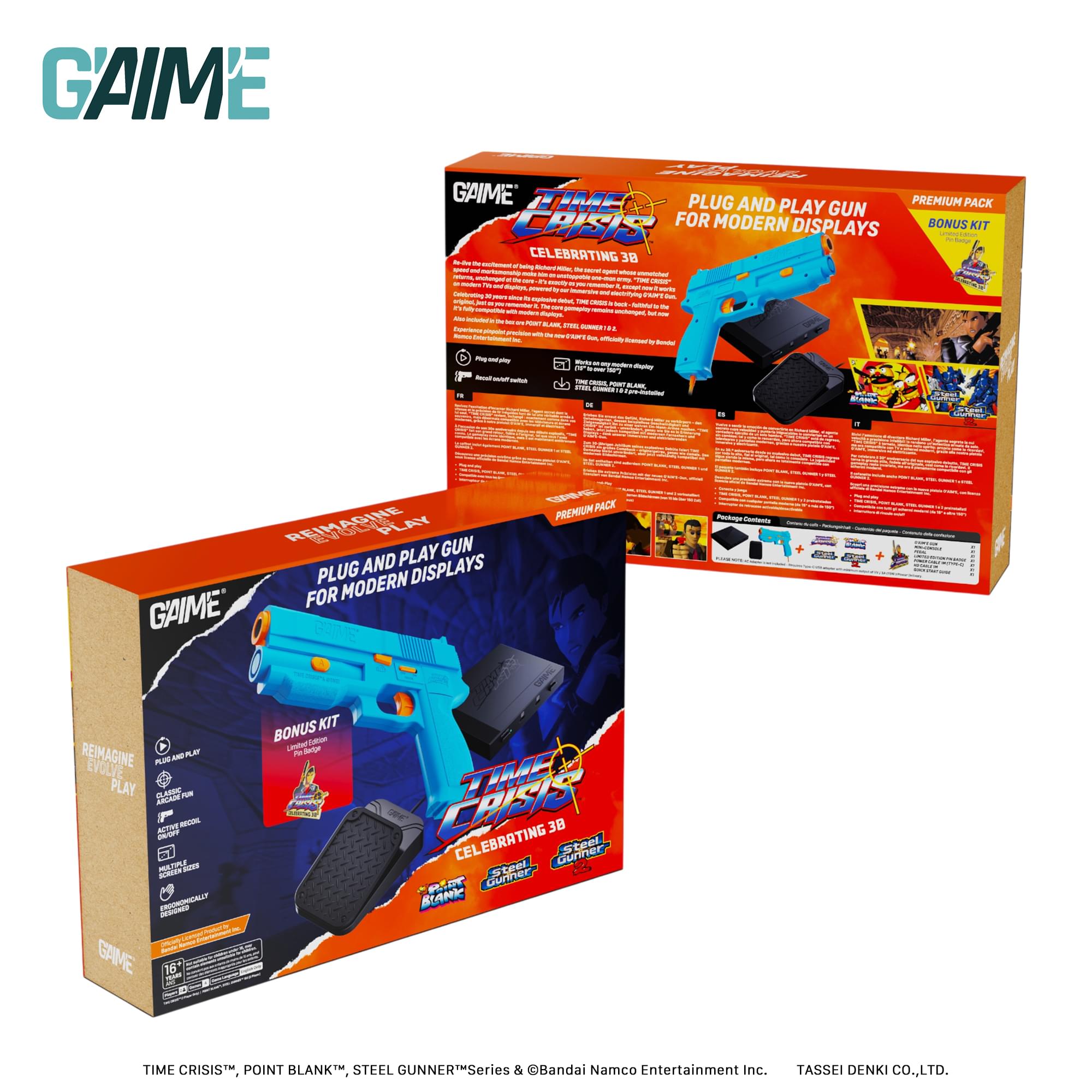 G'AIM’E Time Crisis Premium Pack Game Console With Single Lightgun