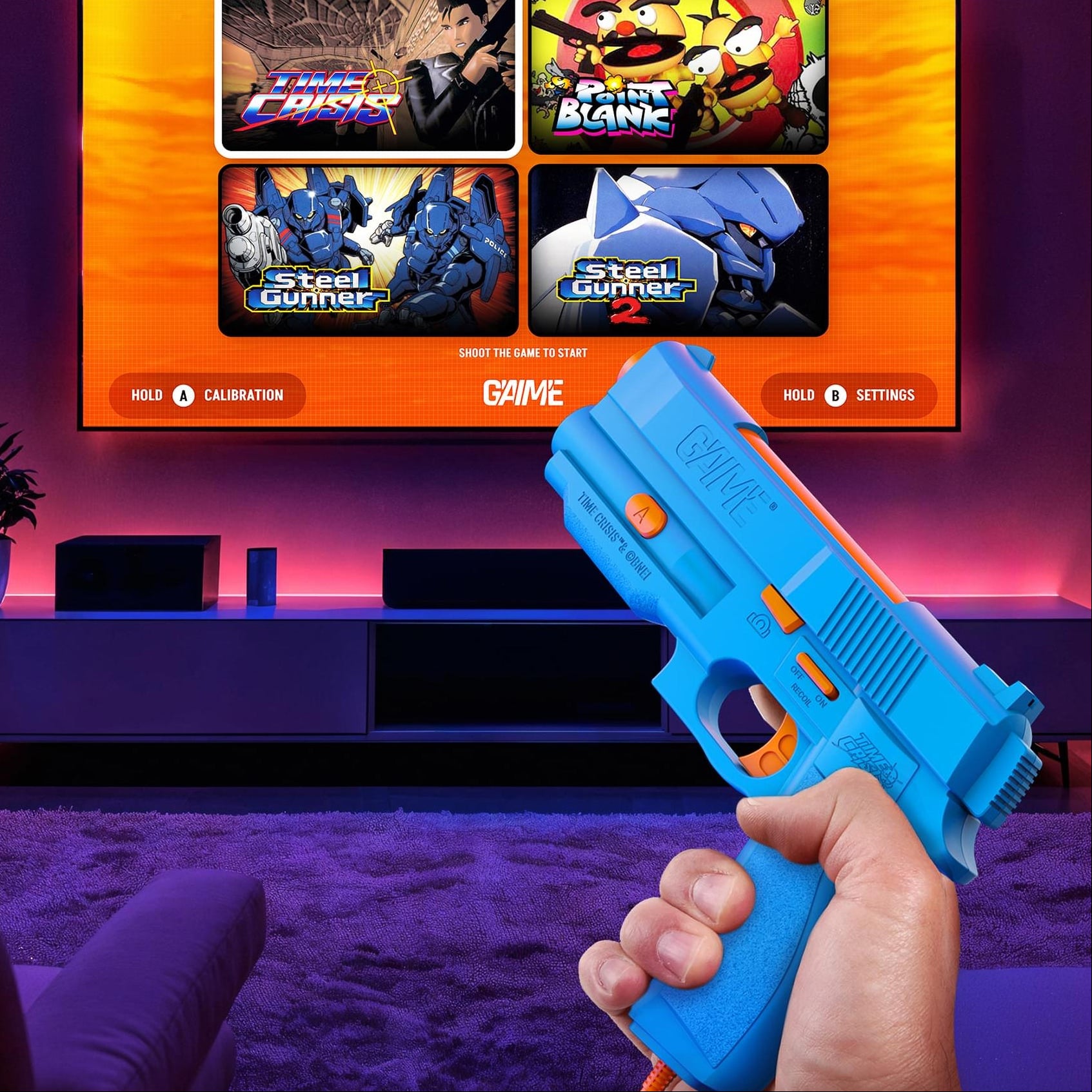 G'AIM’E Time Crisis Ultimate Pack Game Console With Two Lightguns