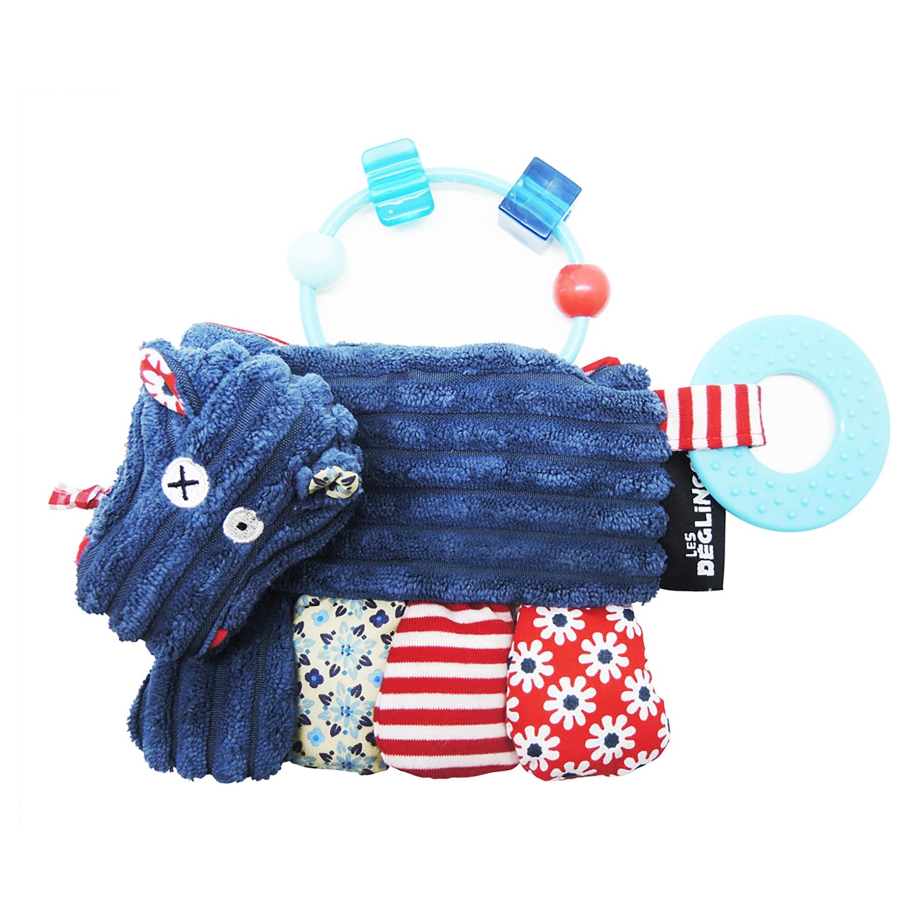 Les Deglingos Baby Activity Rattle | Hippipos the Hippo