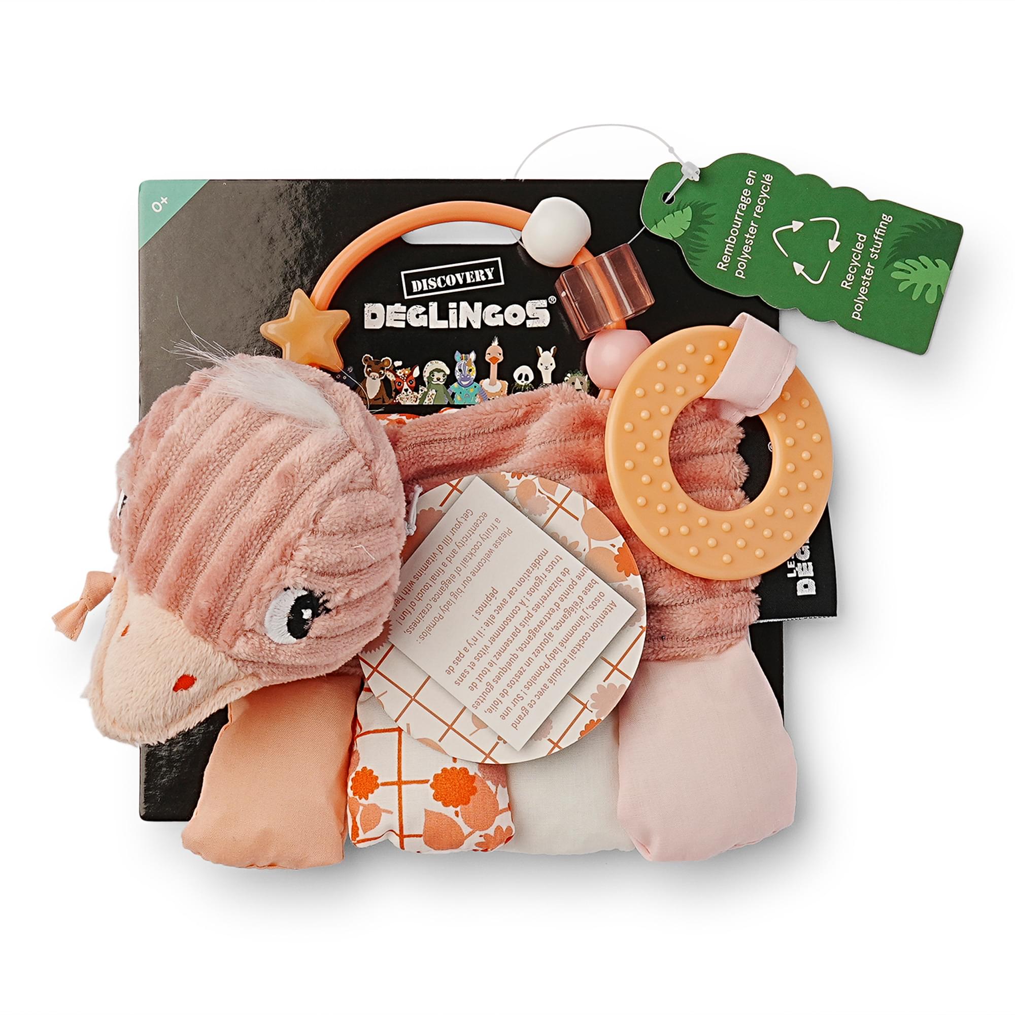 Les Deglingos Baby Activity Rattle | Pomelos the Ostrich