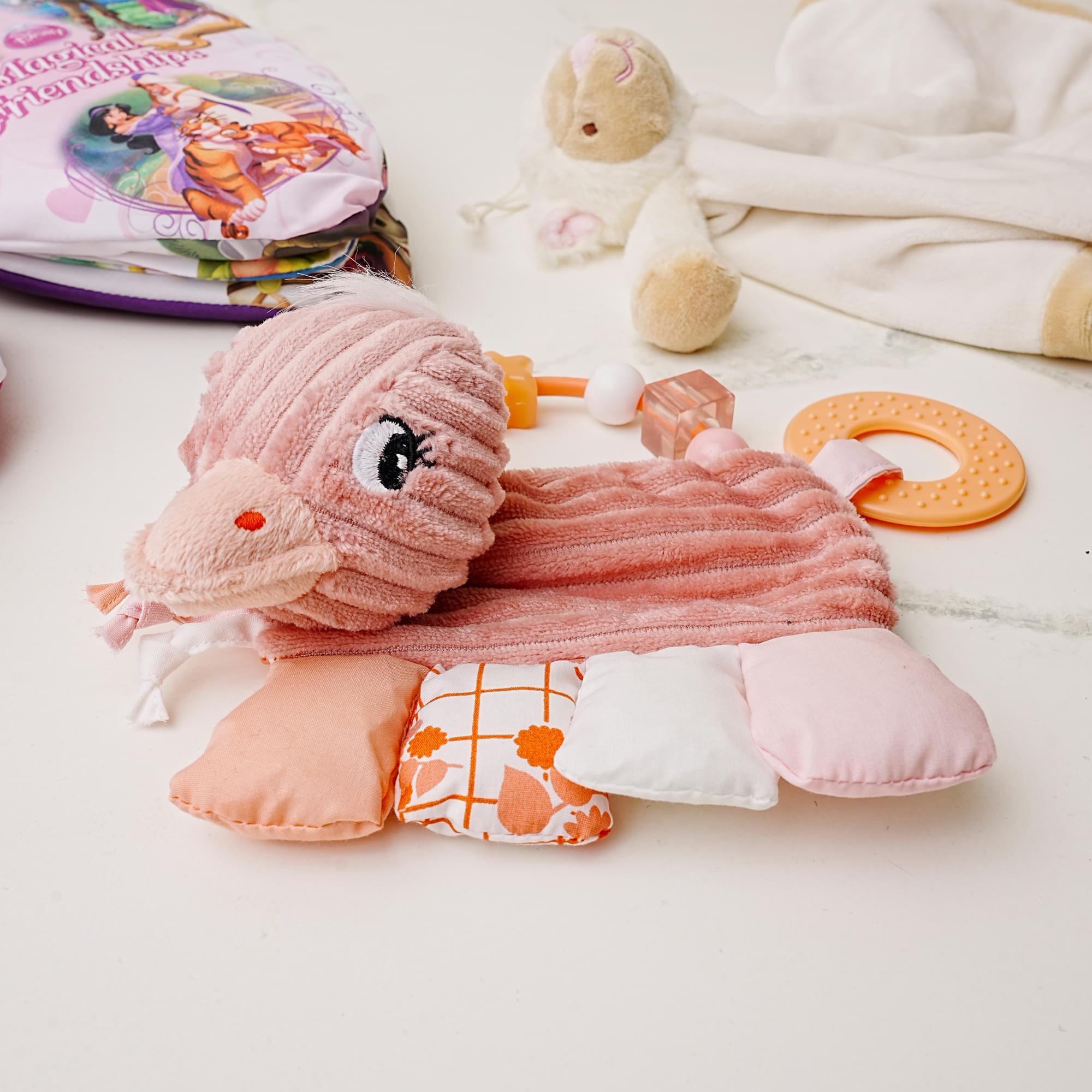 Les Deglingos Baby Activity Rattle | Pomelos the Ostrich