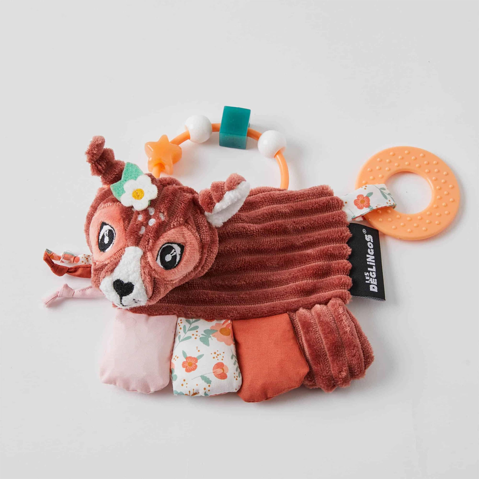 Les Deglingos Baby Activity Rattle | Melimelos the Deer