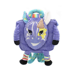 Les Delingos Corduroy Backpack Plush | Kiprokos the Zebra