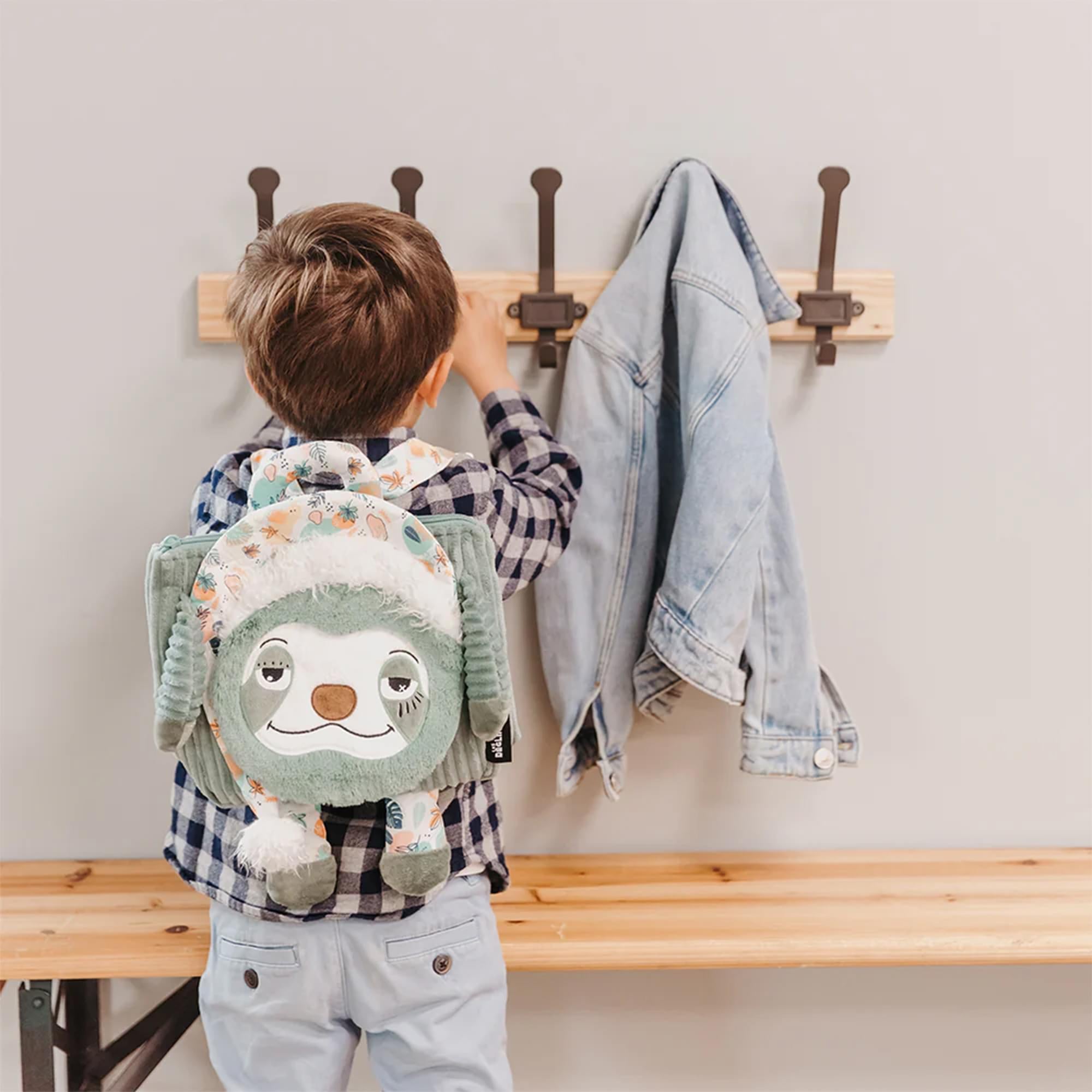 Les Delingos Corduroy Backpack Plush | Chillos the Sloth