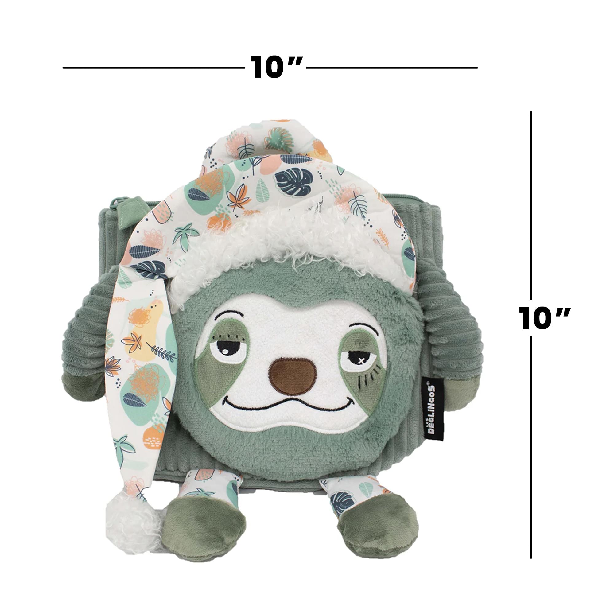 Les Delingos Corduroy Backpack Plush | Chillos the Sloth