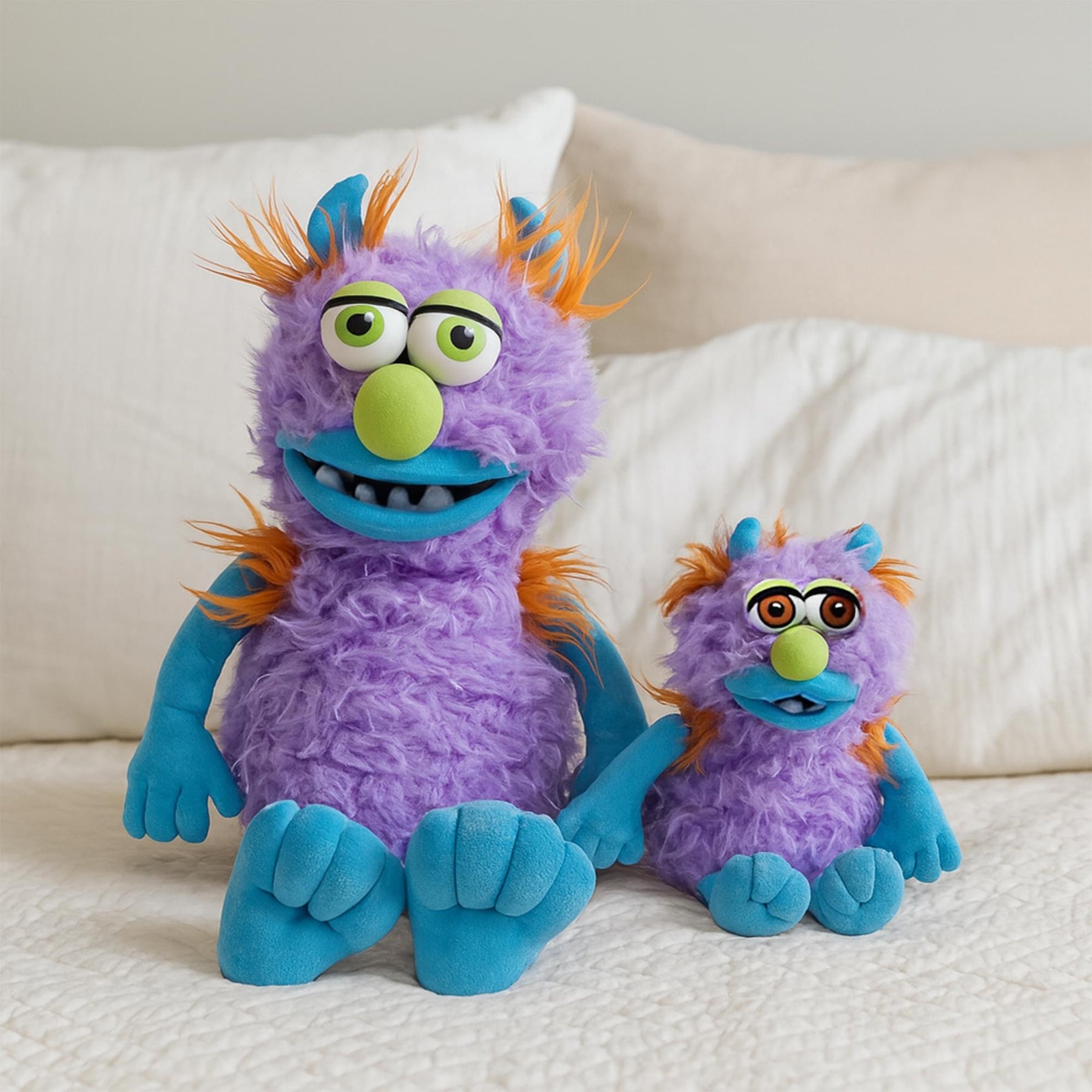 Snooze Monsters Interactive Bedtime Plush Set | Coltrane & Washington Jr