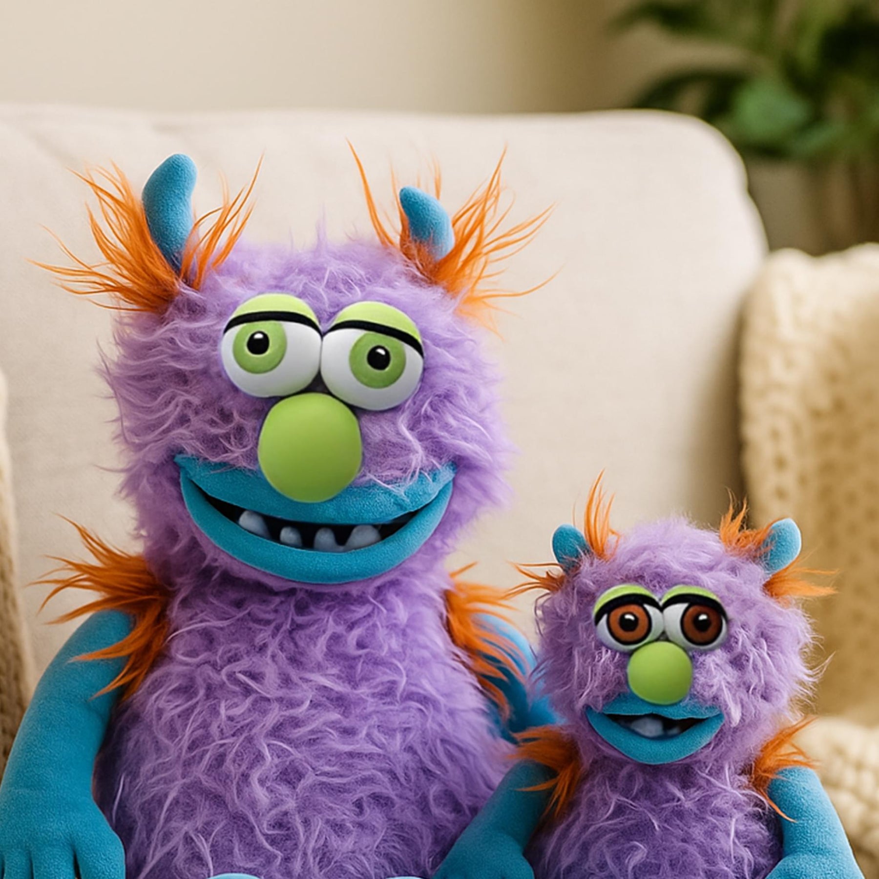 Snooze Monsters Interactive Bedtime Plush Set | Coltrane & Washington Jr