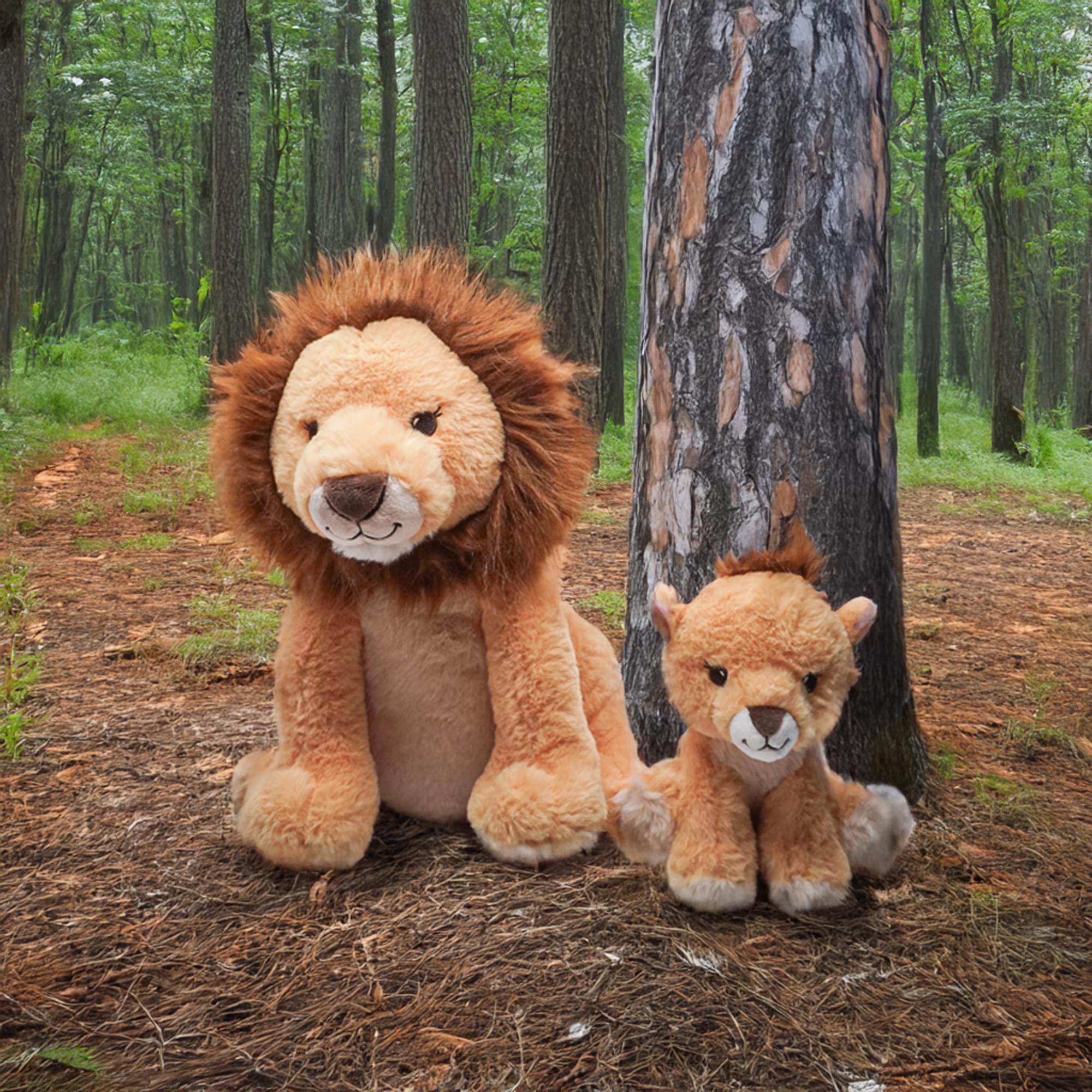 Snooze Monsters Interactive Bedtime Plush Set | Lion With Baby