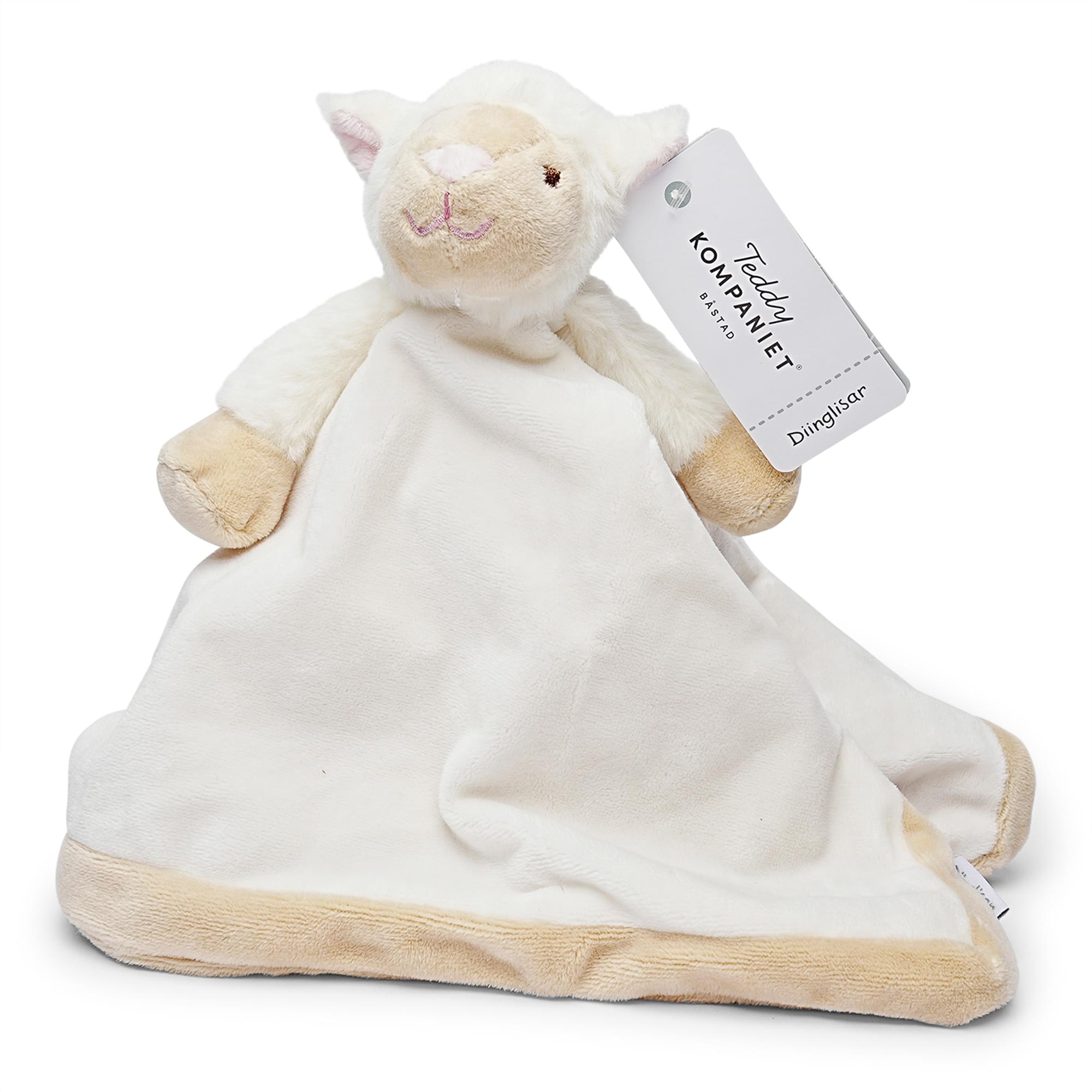 Teddykompaniet Diinglisar Collection 11 Inch Plush Animal Blanket | Lamb