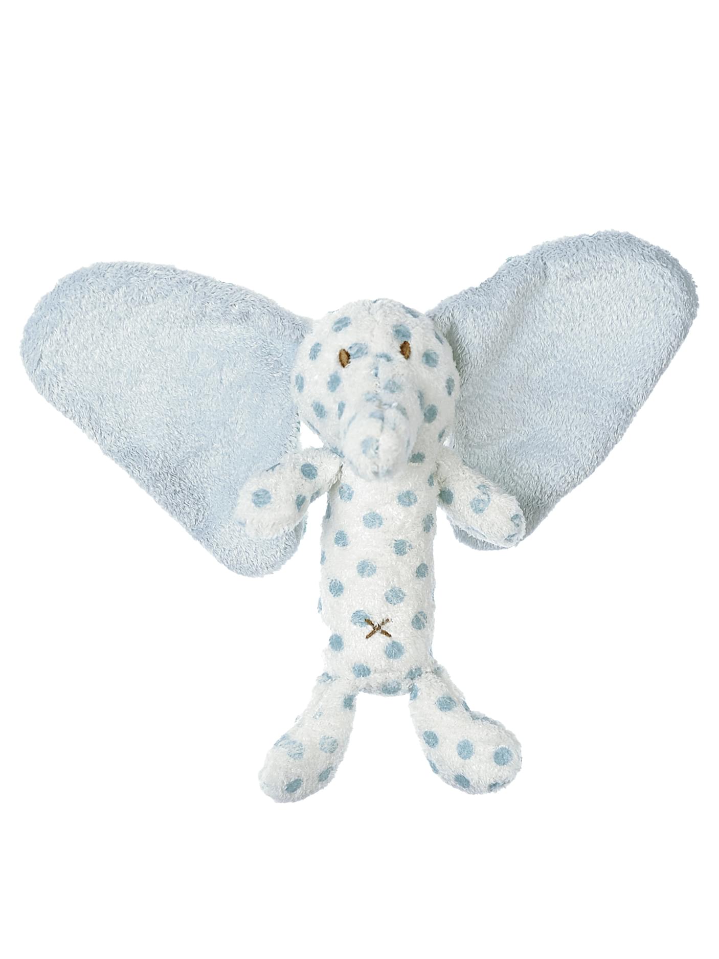 Teddykompaniet Big Ears Plush Baby Rattle | Elephant