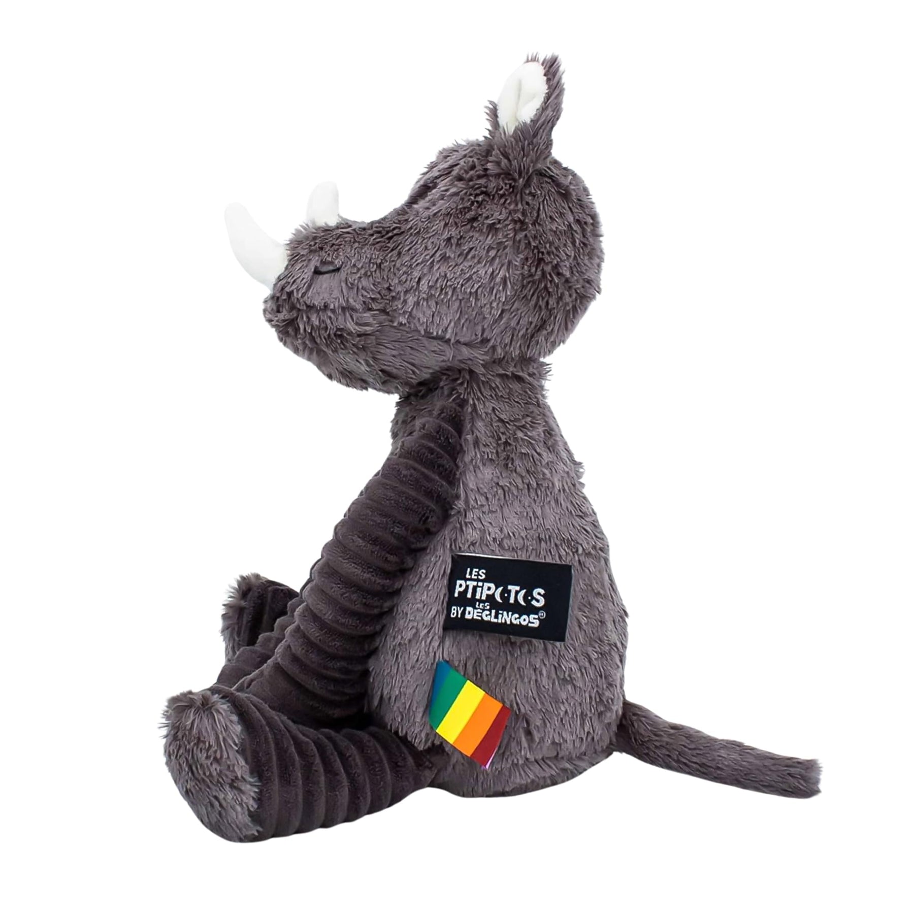 Les Delingos Original Plush Animal | Grobisou the Grey Rhino