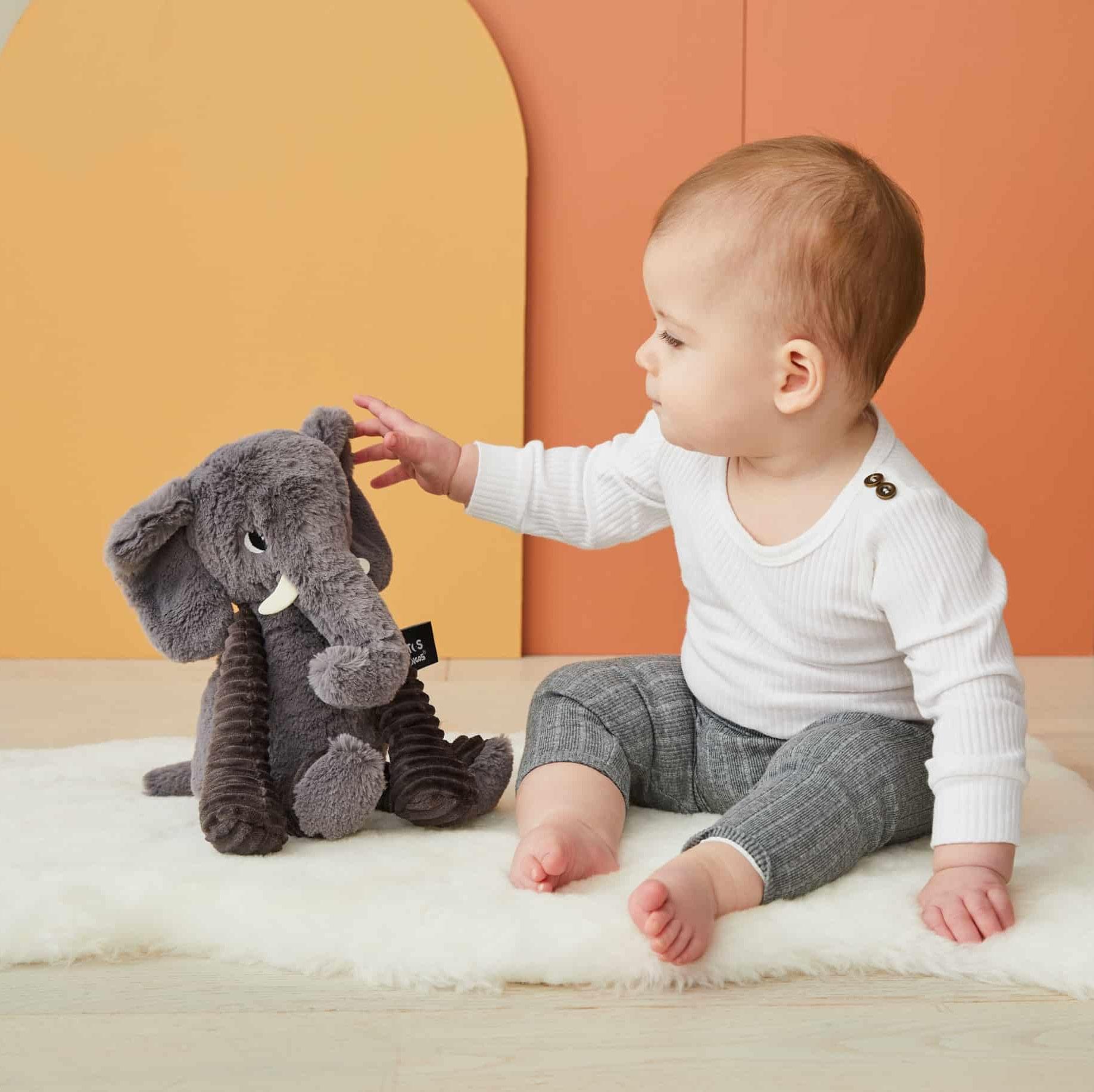Les Delingos Original Plush Animal | Dimoitou the Grey Elephant