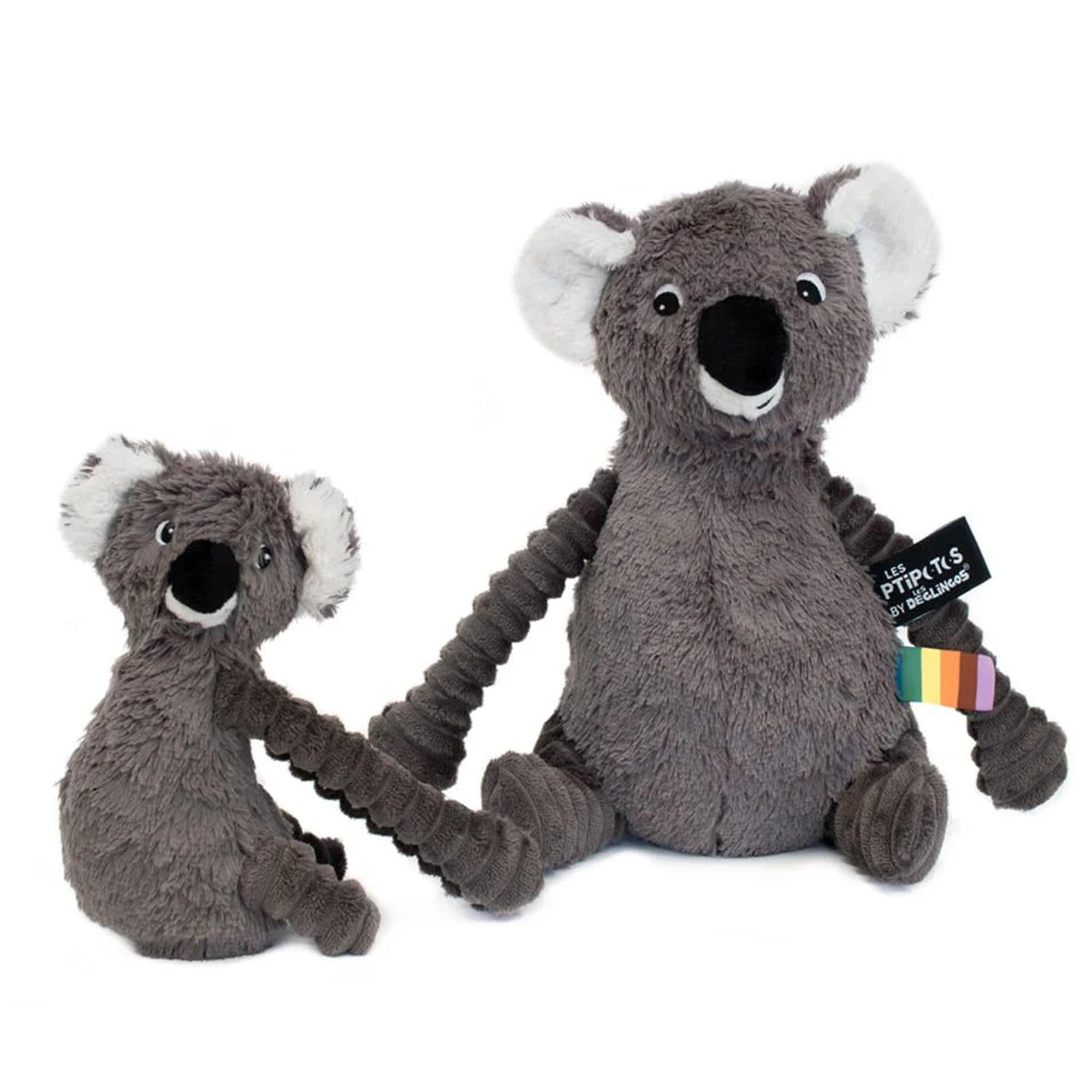 Les Deglingos Ptipotos Trankilou the Koala Plush | Grey
