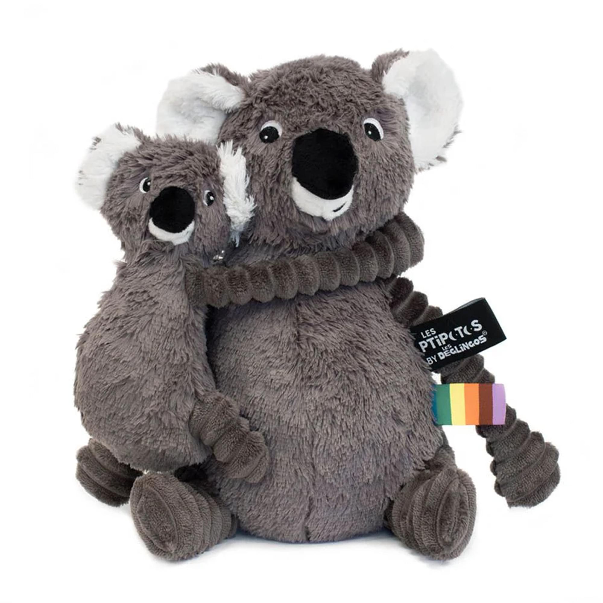Les Deglingos Ptipotos Trankilou the Koala Plush | Grey