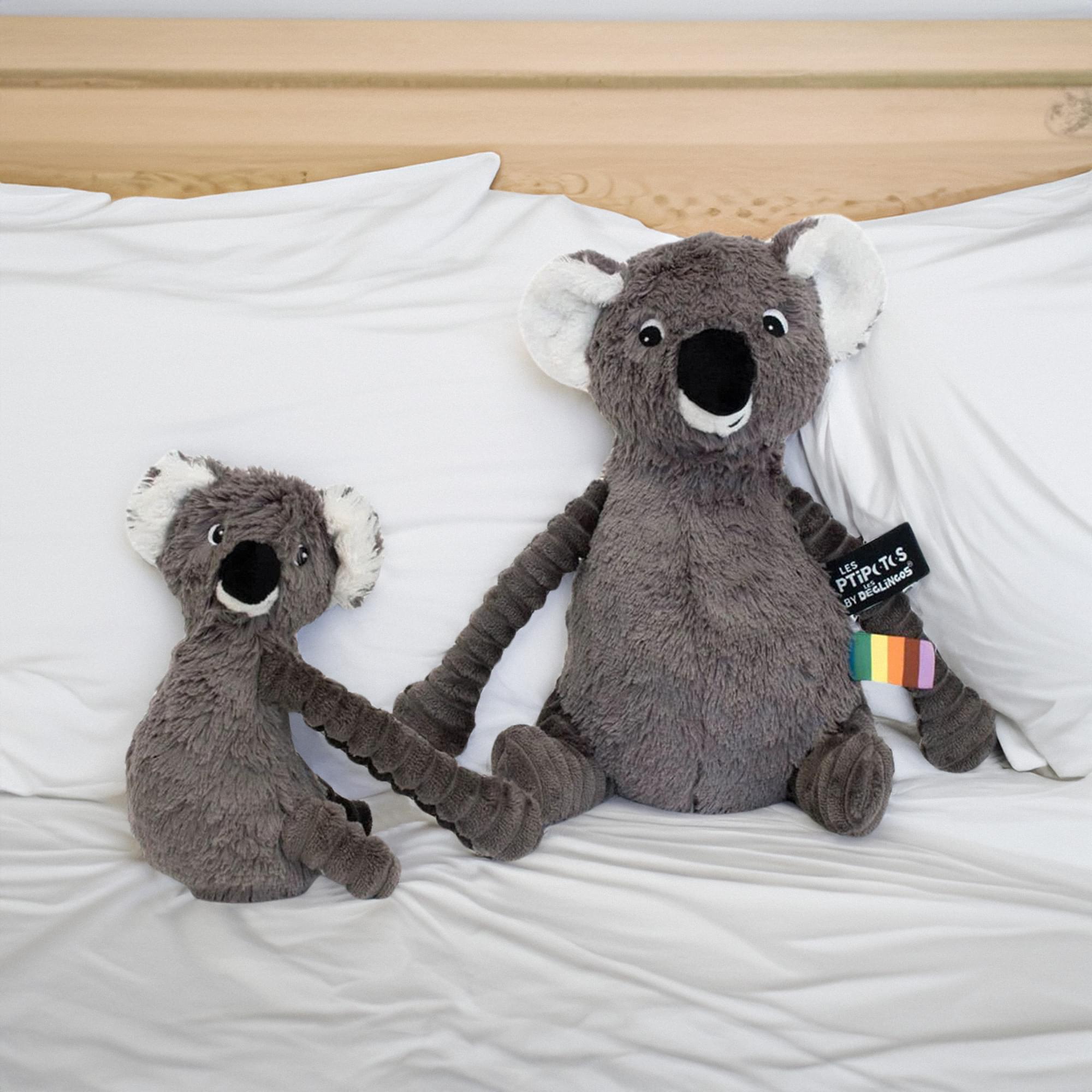 Les Deglingos Ptipotos Trankilou the Koala Plush | Grey