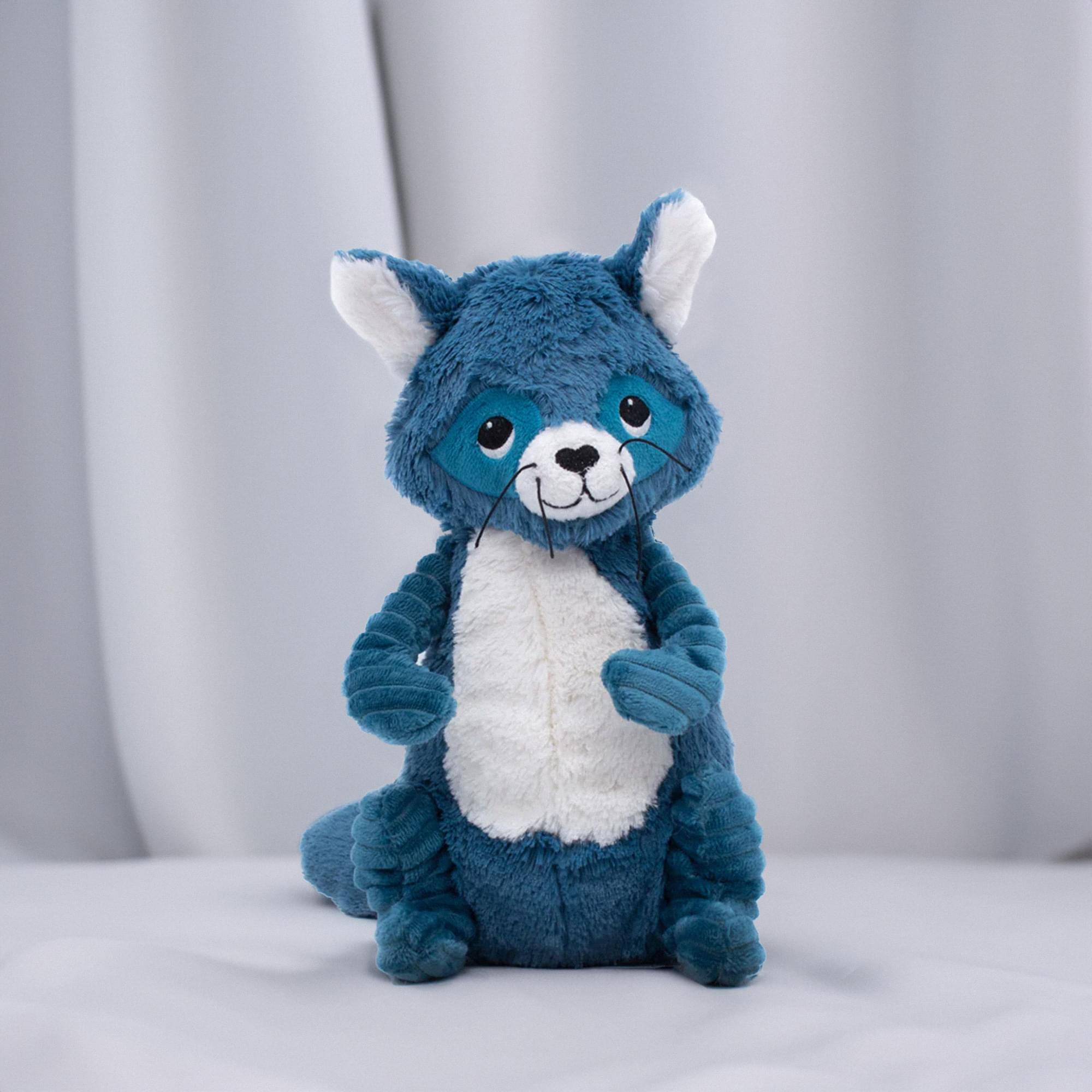 Les Deglingos Ptipotos Netoitou the Raccoon Plush | Blue