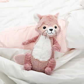 Les Deglingos Ptipotos  Netoitou the Raccoon Plush | Pink