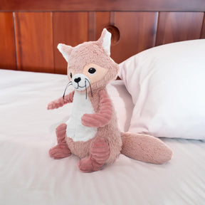 Les Deglingos Ptipotos  Netoitou the Raccoon Plush | Pink