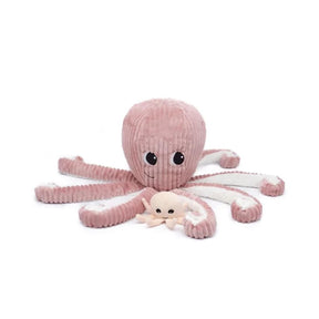 Les Delingos Ptipotos Mom and Baby Octopus Plush | Pink