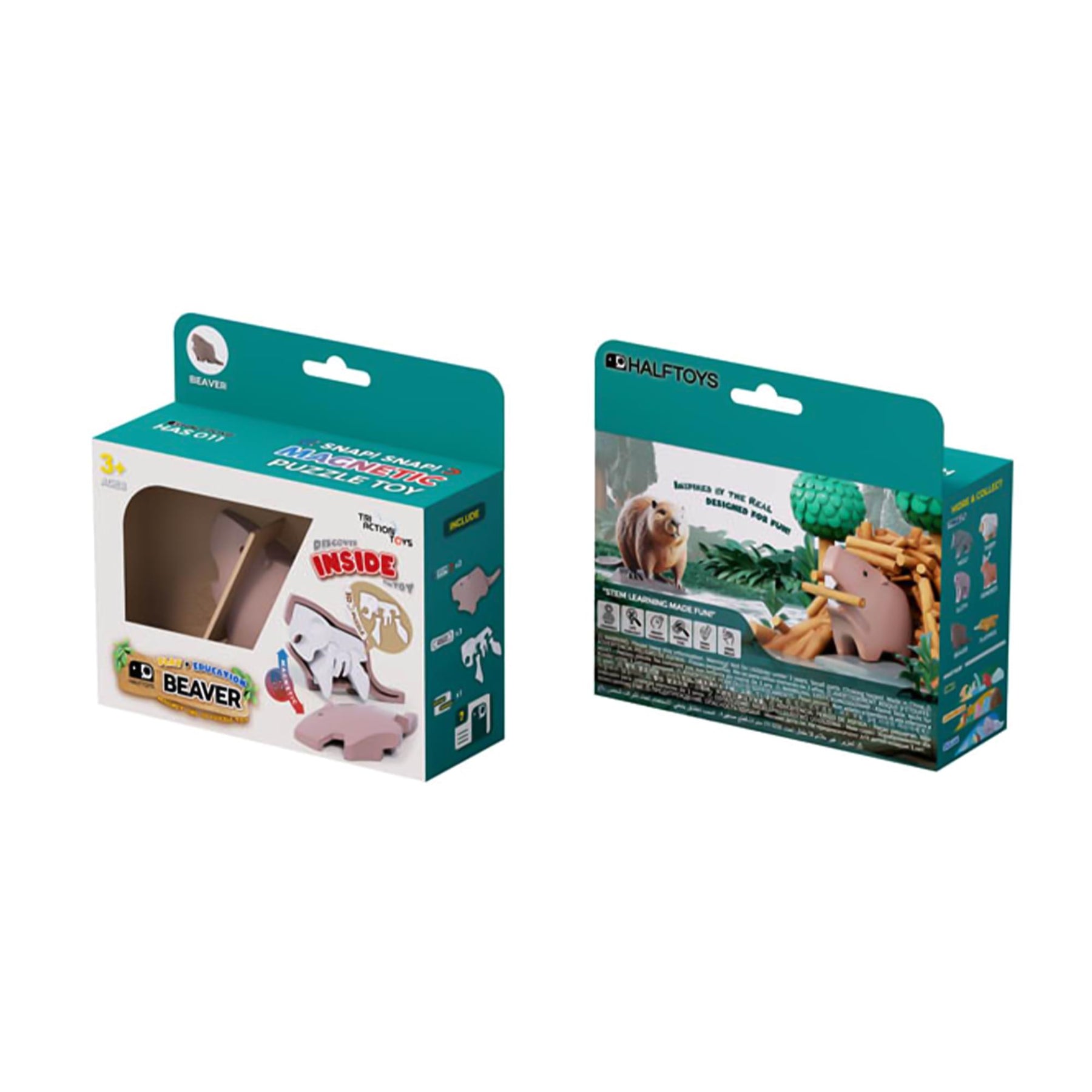 Animal Beaver Magnetic Puzzle Toy