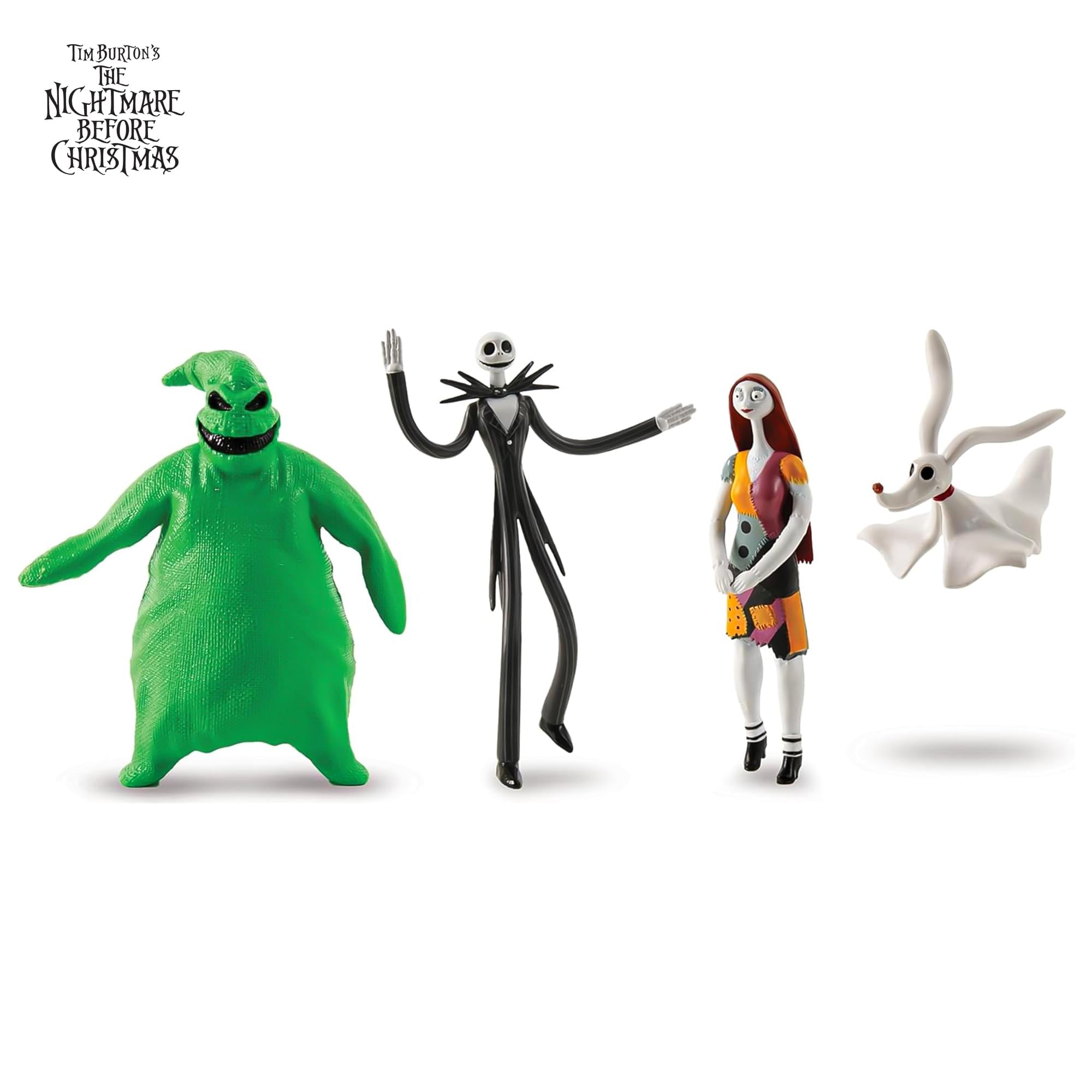 Disney The Nightmare Before Christmas Flexfigs 4-Pack | Jack, Sally, Zero, Oogie