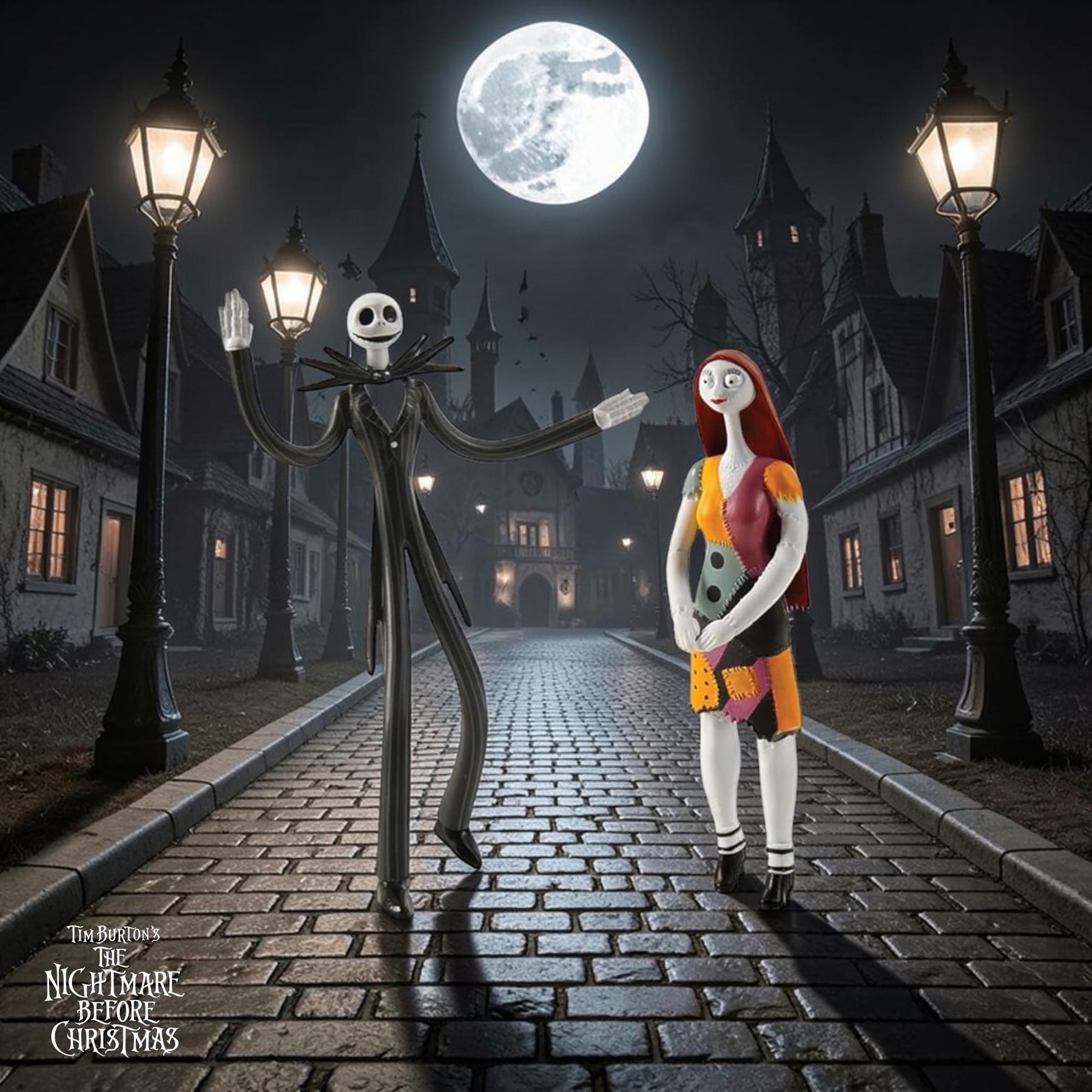 Disney The Nightmare Before Christmas Flexfigs 4-Pack | Jack, Sally, Zero, Oogie