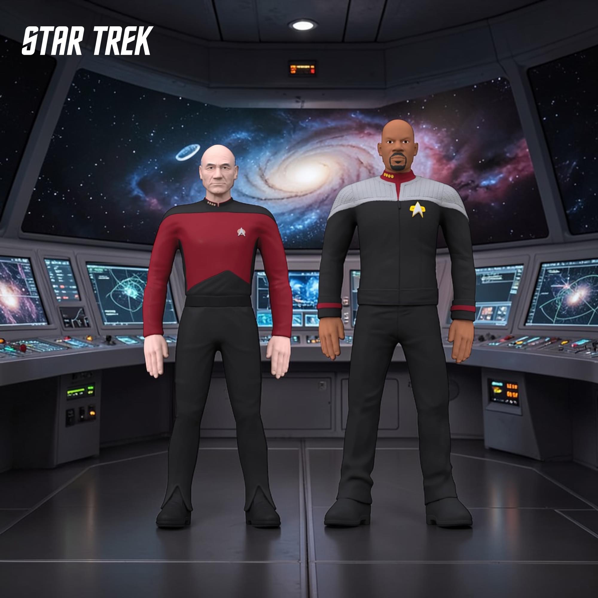 Star Trek Flexfigs 4-Pack | Kirk, Picard, Sisko, Pike