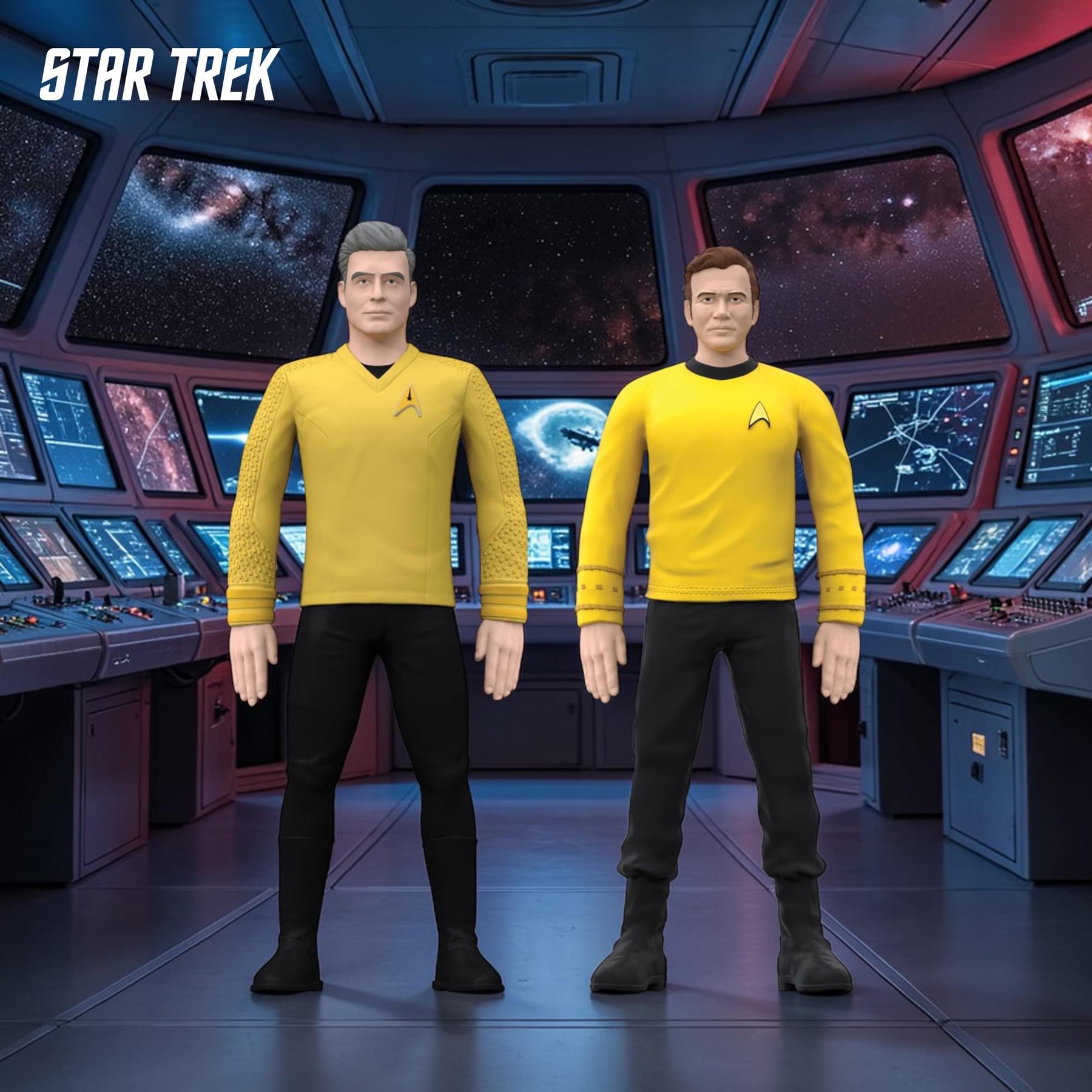 Star Trek Flexfigs 4-Pack | Kirk, Picard, Sisko, Pike