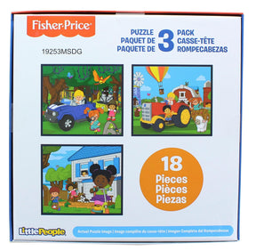 Fisher-Price Little People 18 Piece Jigsaw Puzzle 3 Pack
