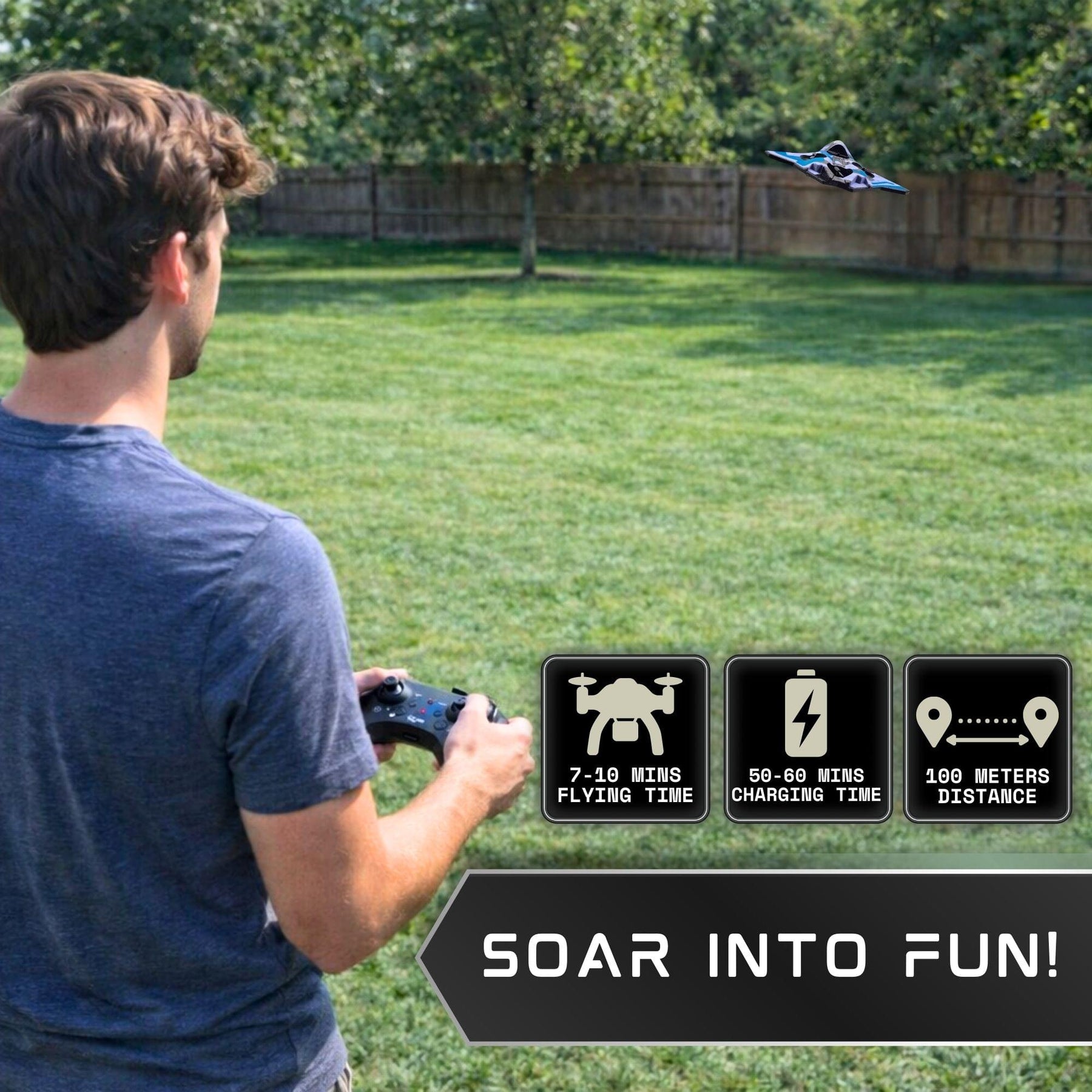 CZ36 Remote-Controlled 2.4GHz Drone Aircraft | Blue Camouflage